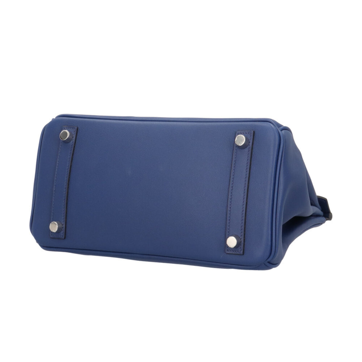 Hermes Bleu Saphir Blue Swift Leather Handbag (Pre-Owned)