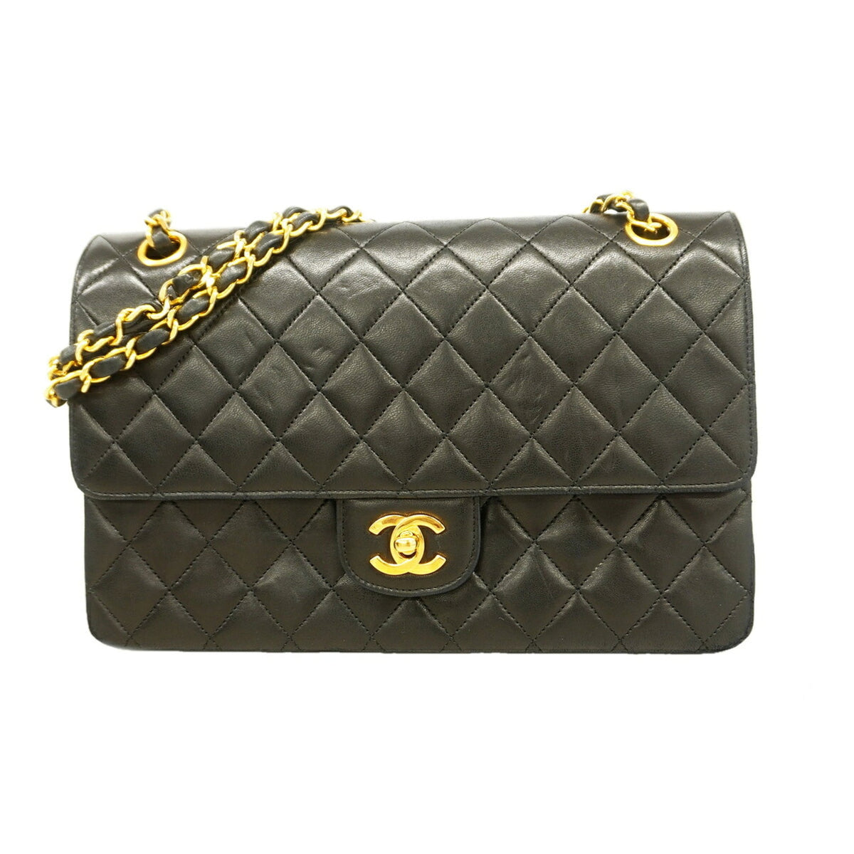 Chanel Black Leather Shoulder Bag (Pre-Owned)