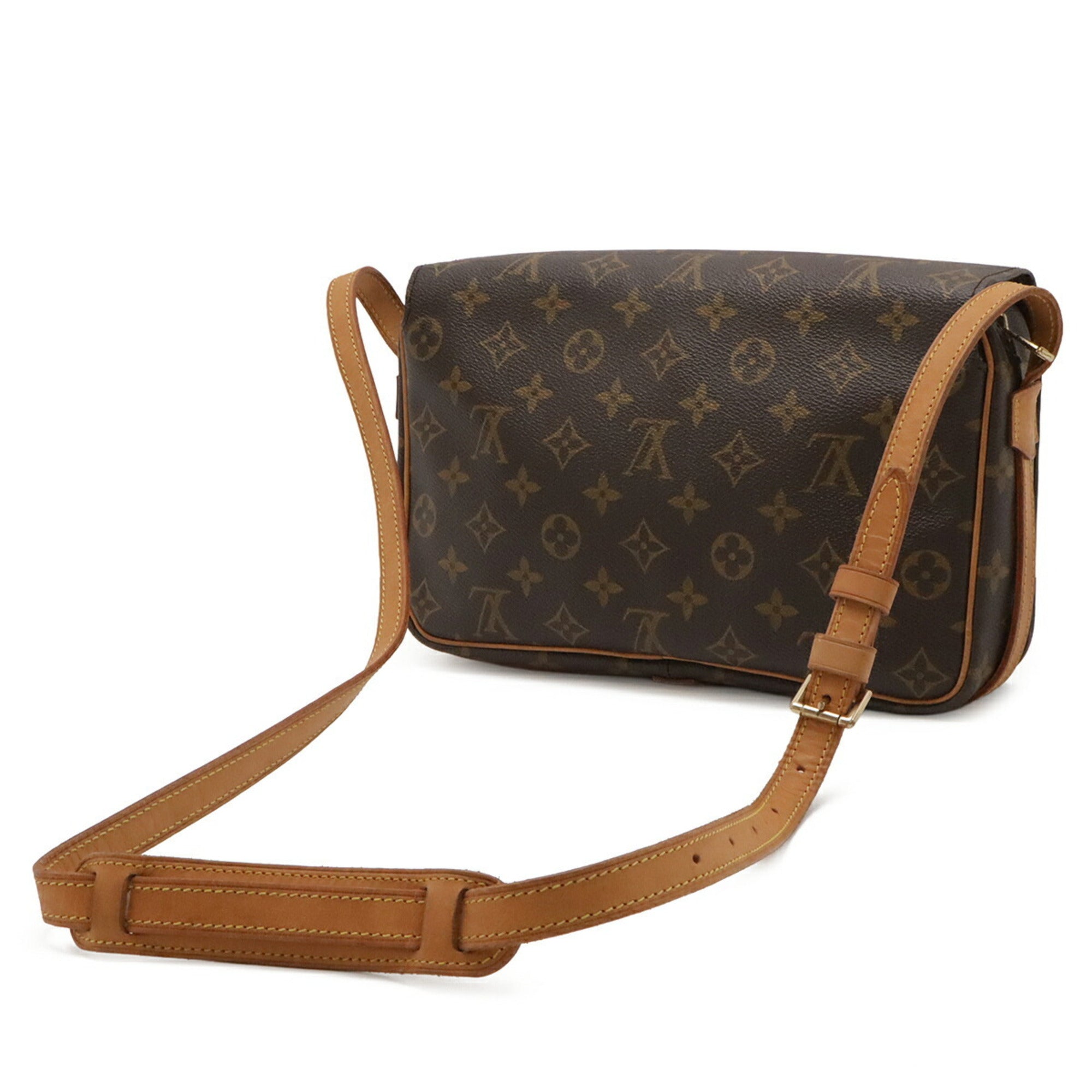 Louis Vuitton Brown Galle Monogram White Monogram Shoulder Bag (Pre-Owned)