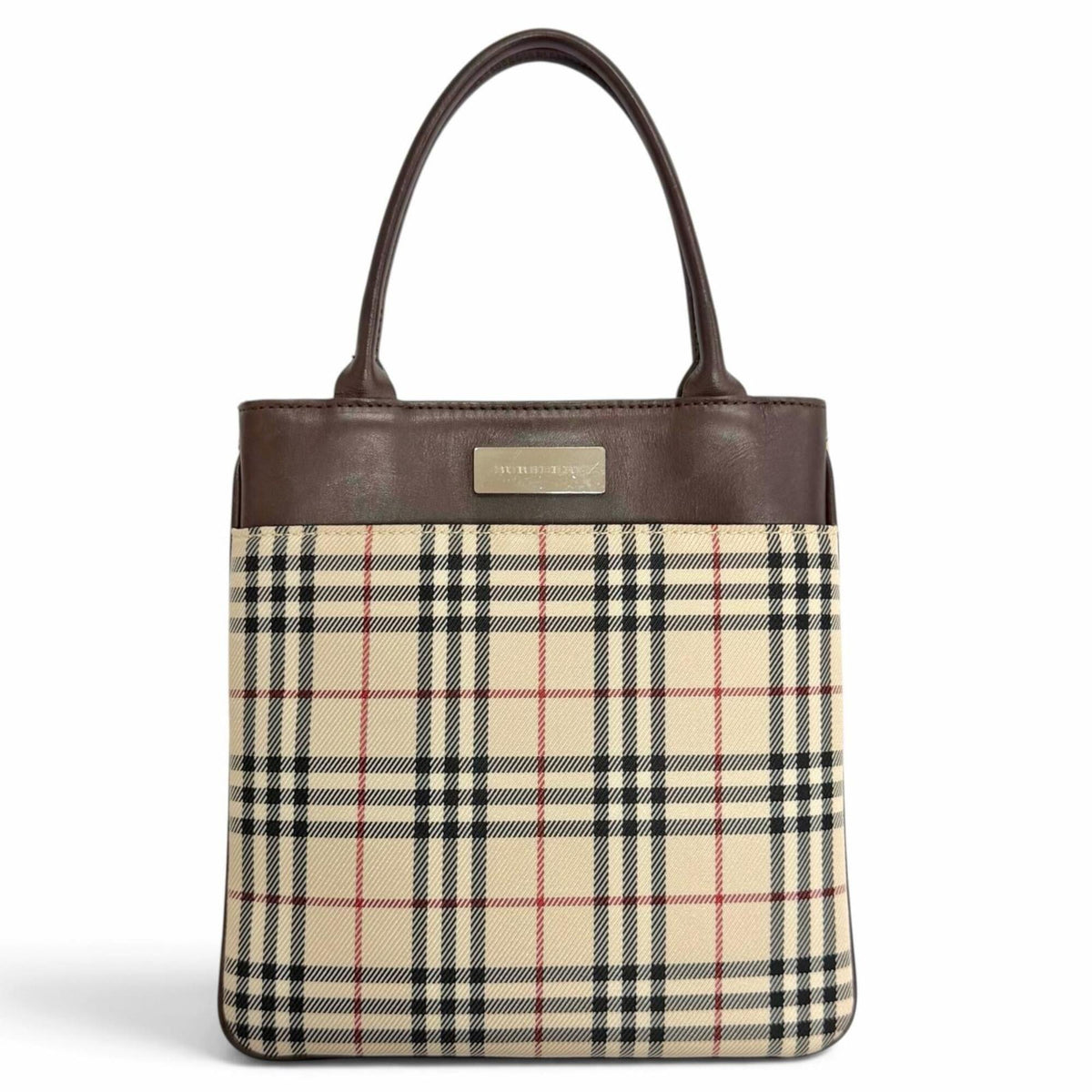 Burberry Beige Brown Leather Handbag (Pre-Owned)