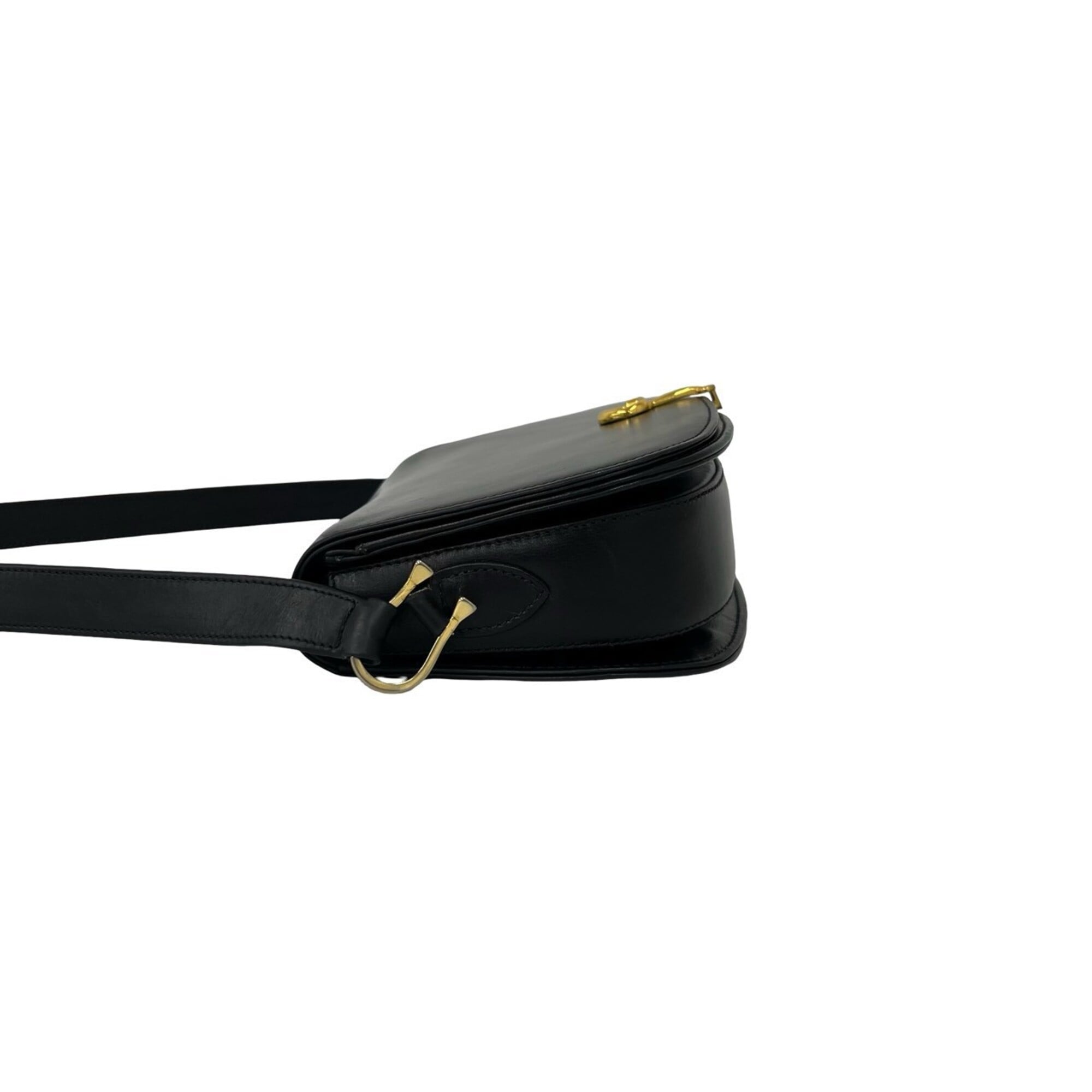 Gucci Black Leather Pochette Shoulder Bag (Pre-Owned)