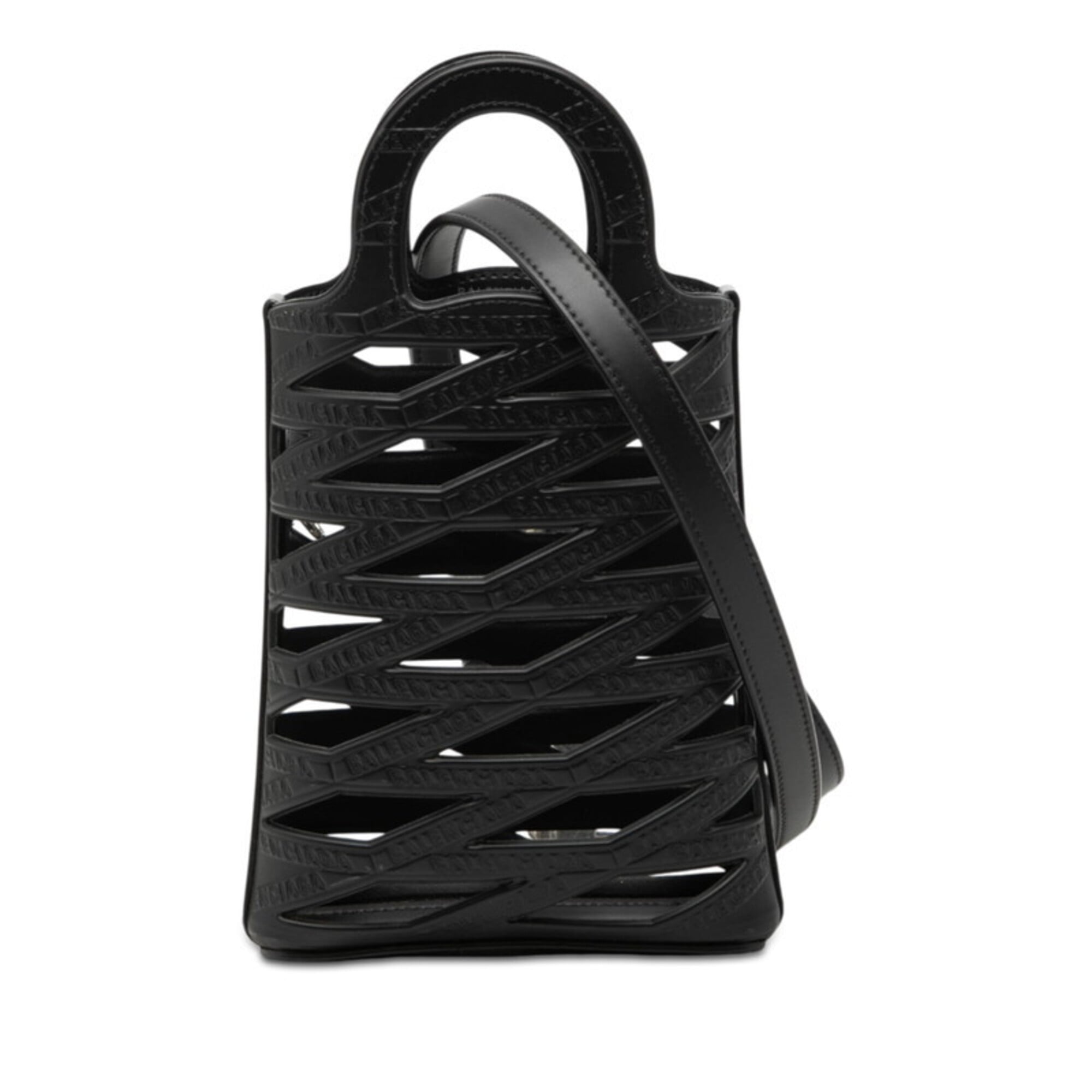 Balenciaga Black Leather Handbag Shoulder Bag (Pre-Owned)