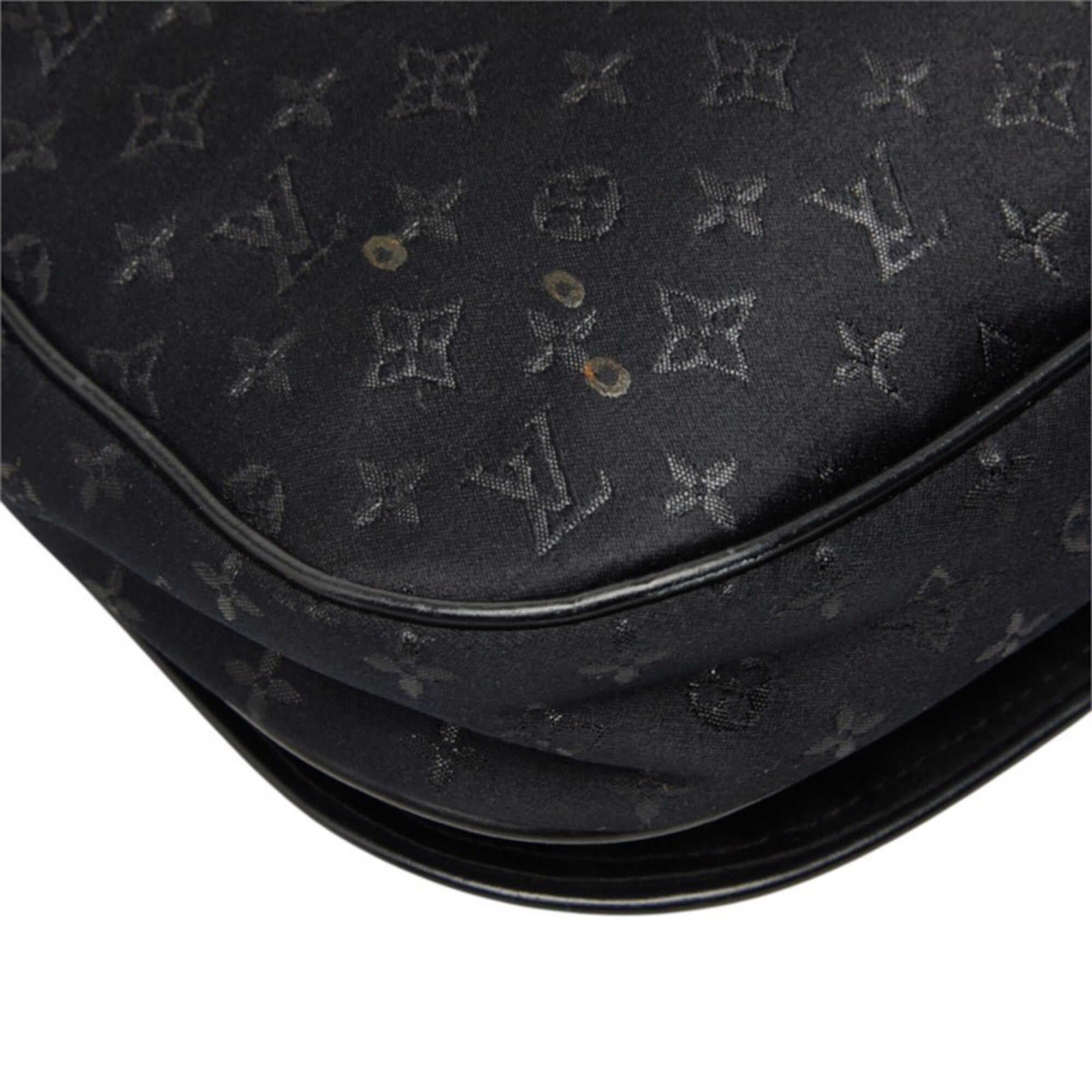 Louis Vuitton Black Monogram Noir Satin Leather Shoulder Bag (Pre-Owned)