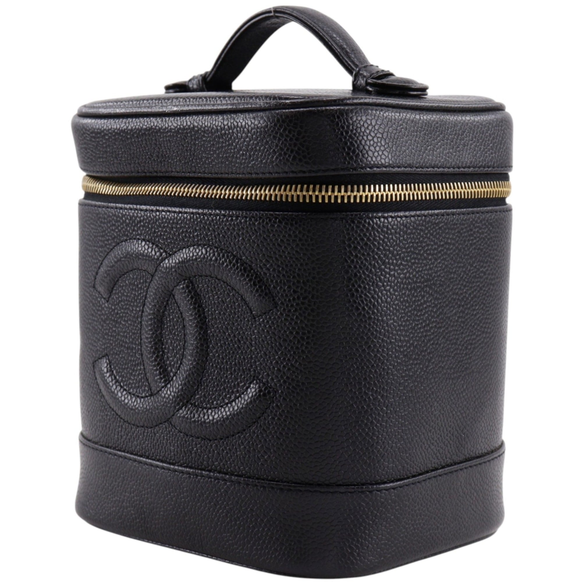 Chanel Black Grained Calfskin Vanity Bag (Pre-Owned)