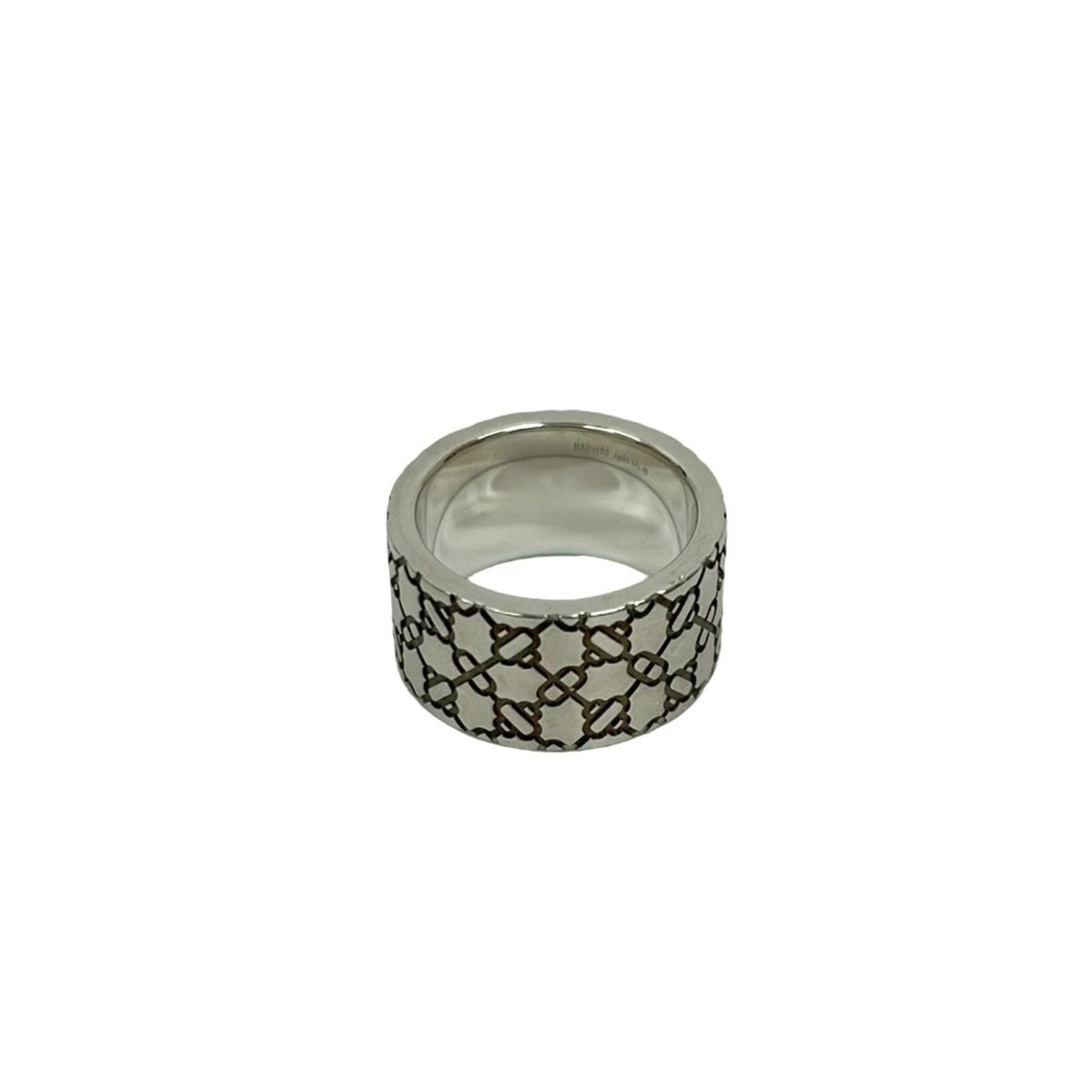 Hermes Silver Silver 925 Band Ring (Pre-Owned)