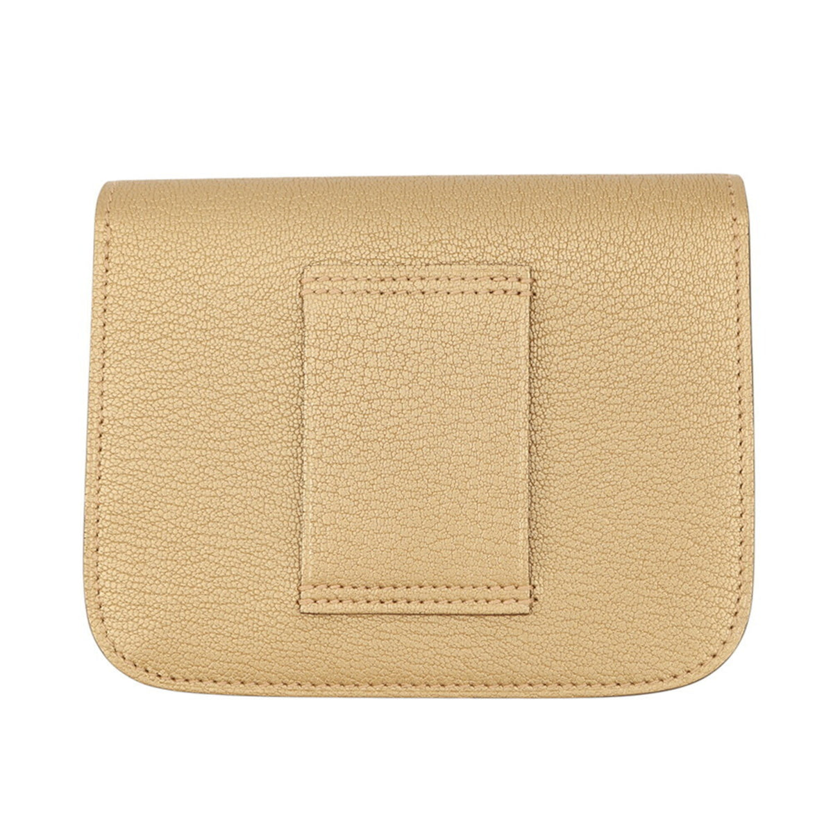 Hermes Champagne Chevre Leather Coin Purse/Coin Case (Pre-Owned)