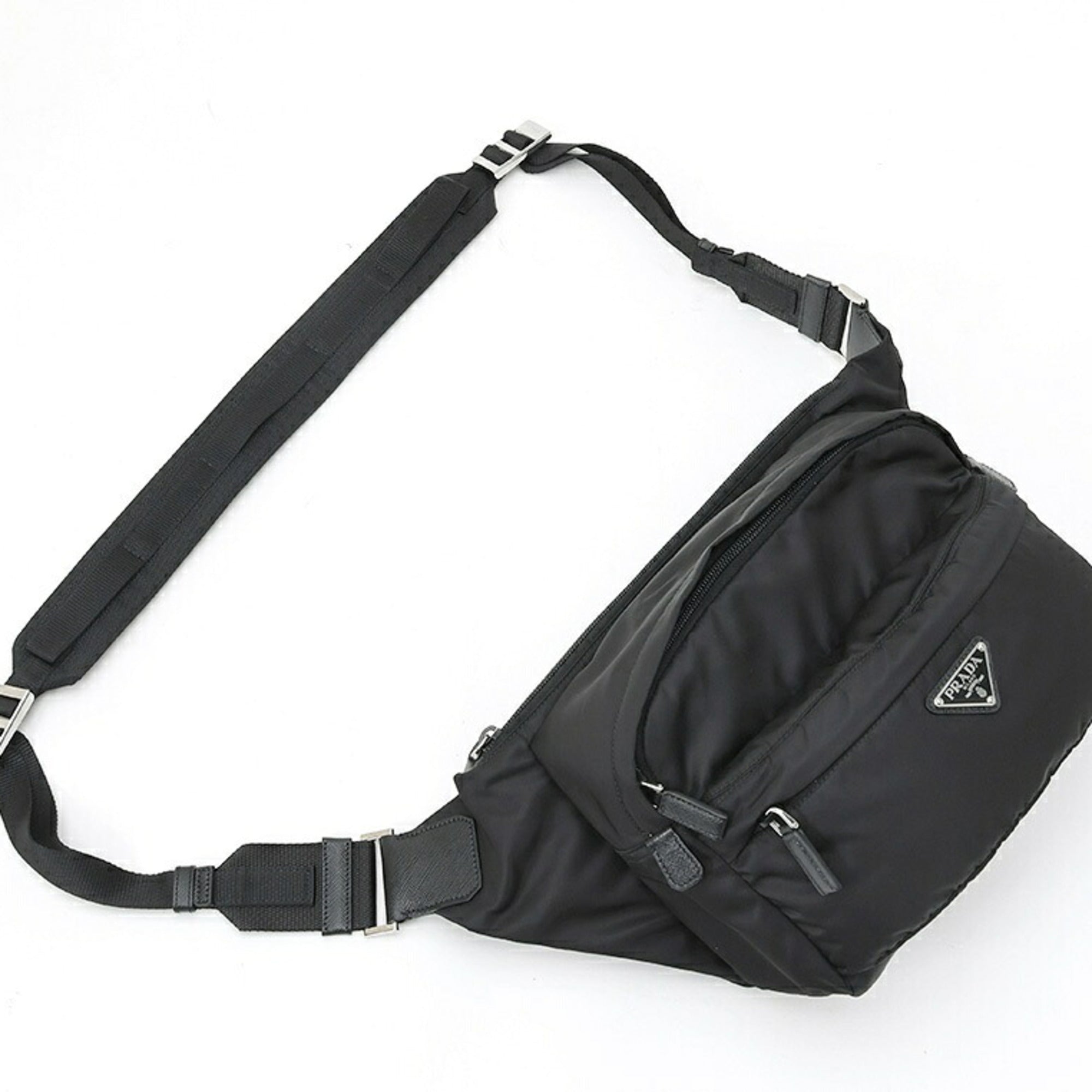 Prada Black Nylon Fanny Pack Sling Bag (Pre-Owned)