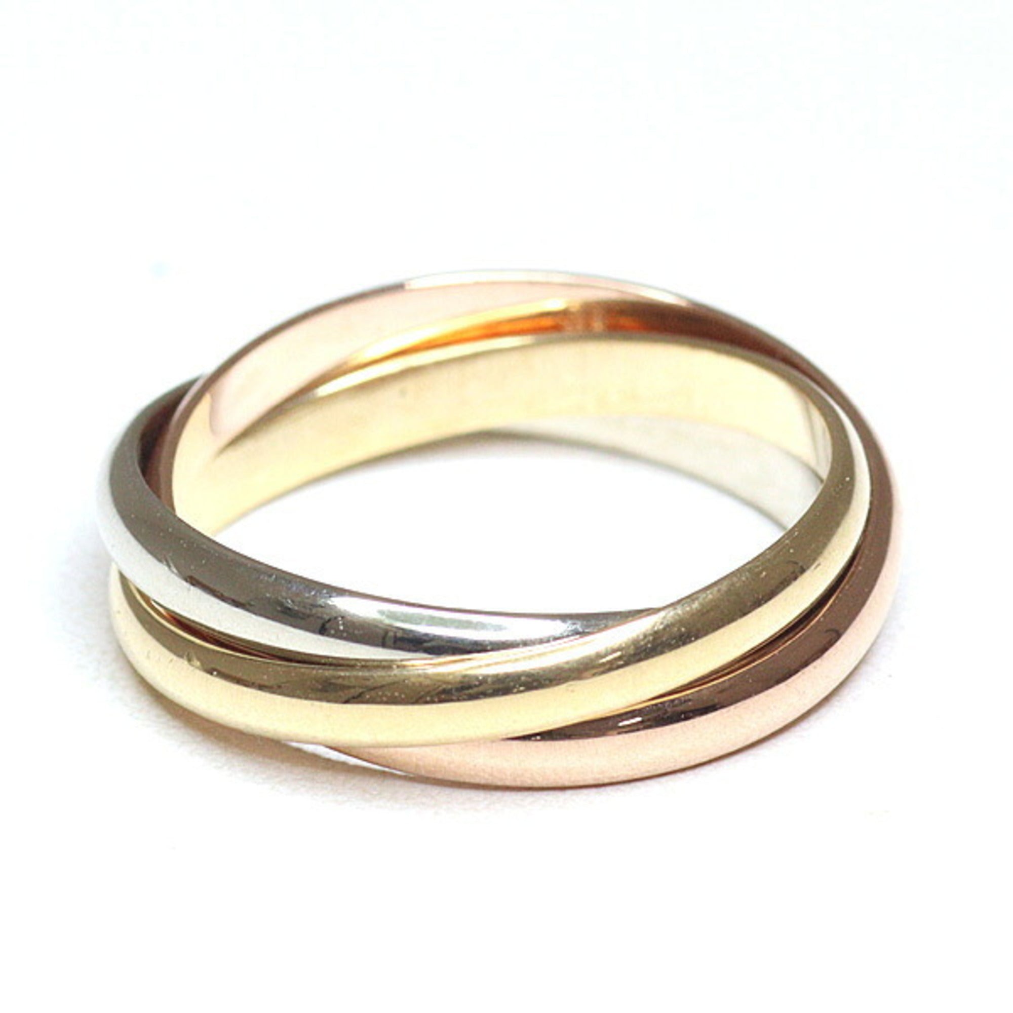 Cartier Trinity Pink Gold White Gold Yellow Gold Yellow Gold (18K) Pink Gold (18K) White Gold (18K) Band Ring (Pre-Owned)