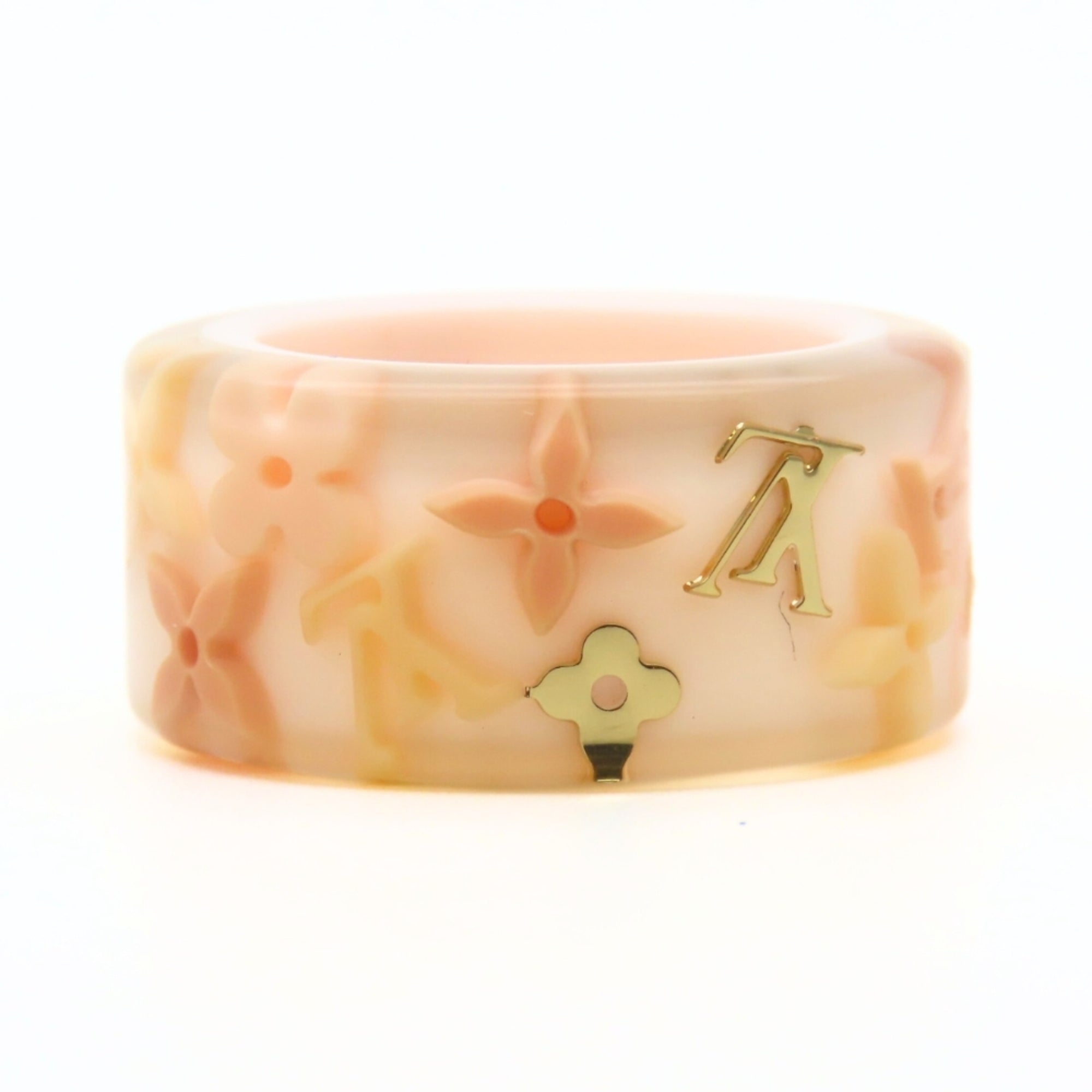 Louis Vuitton Monogram Pink Rose Monogram Resin Band Ring (Pre-Owned)