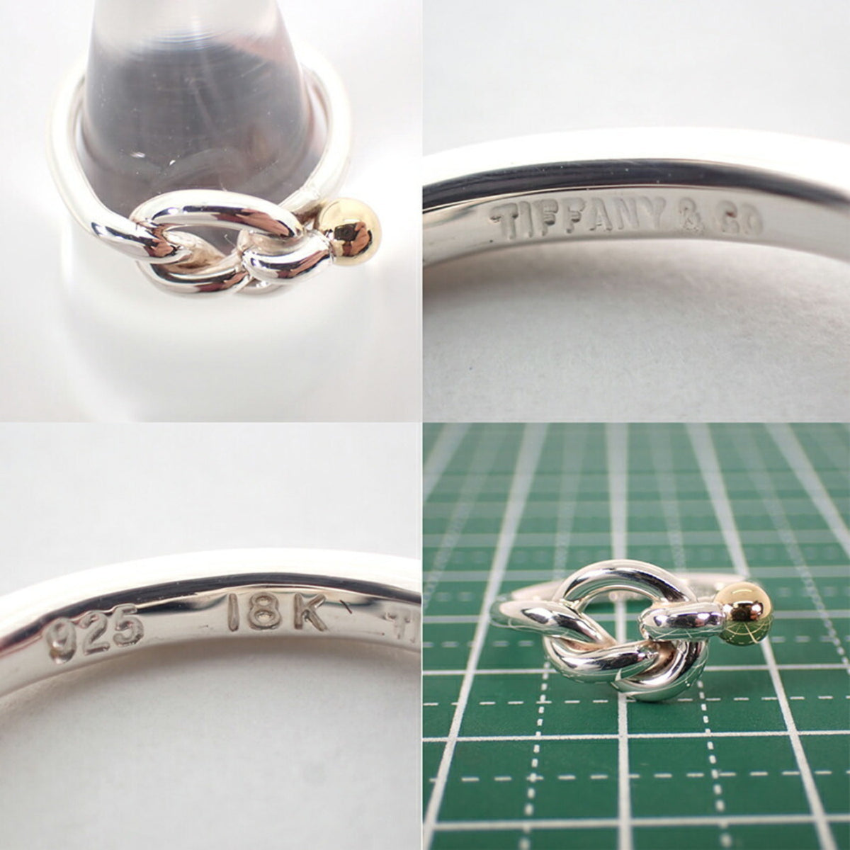 Tiffany Yellow Gold (18K) Sterling Silver 925 Band Ring (Pre-Owned)