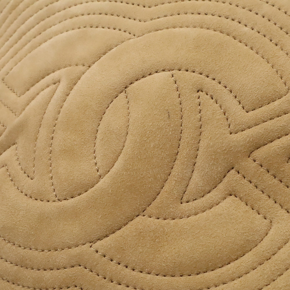 Chanel Beige Suede Shoulder Bag Tote Bag (Pre-Owned)
