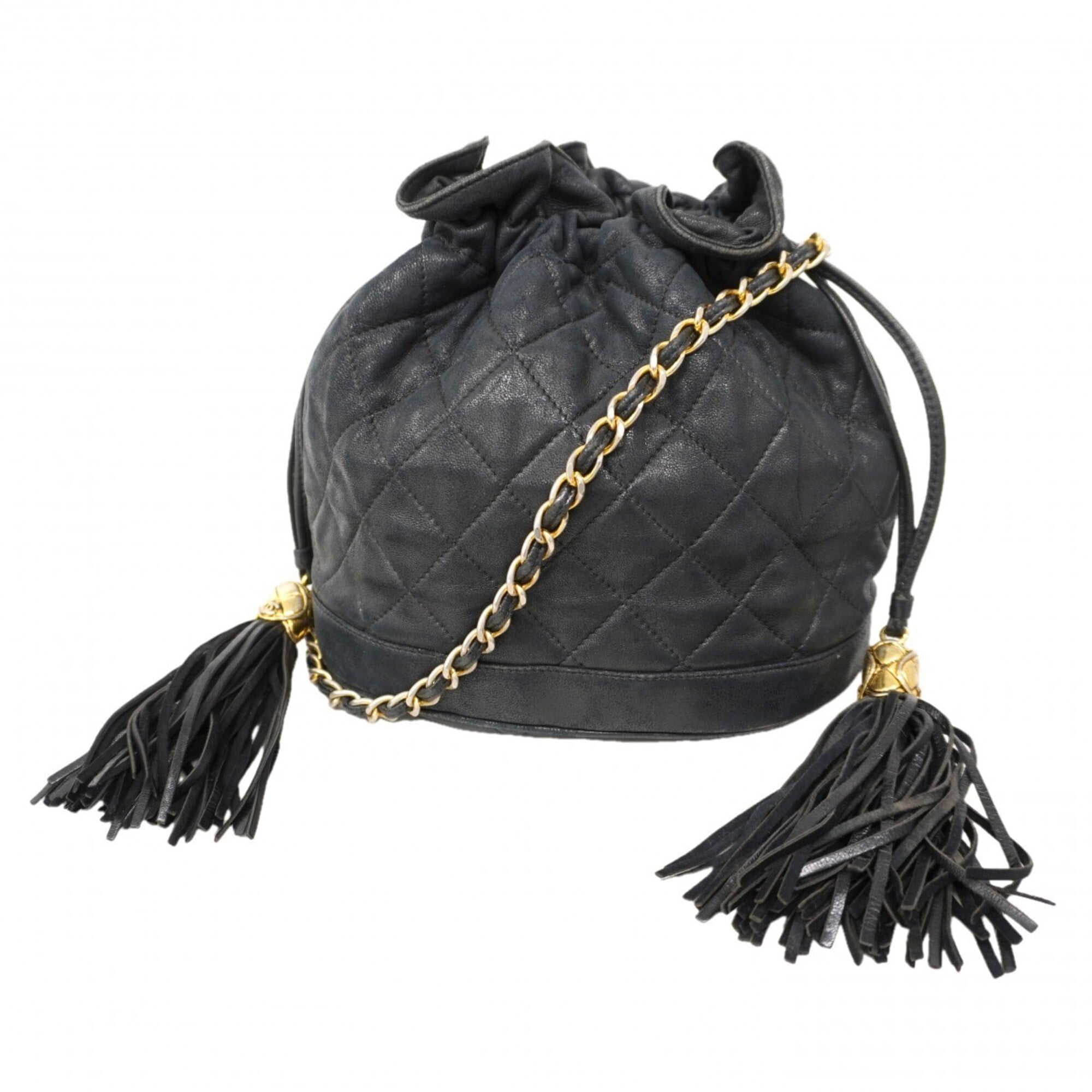 Chanel Black Leather Shoulder Bag (Pre-Owned)