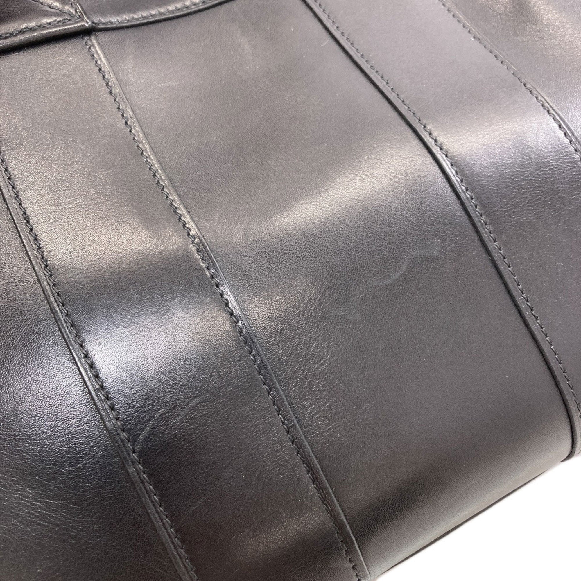 Hermes Black Evercalf Leather Handbag (Pre-Owned)