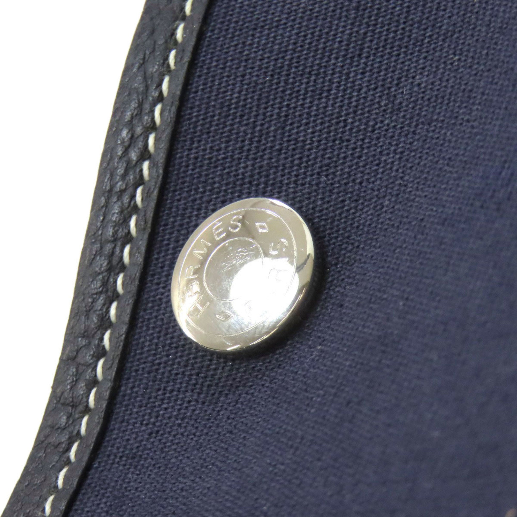 Hermes Navy Toile Officier Tote Bag (Pre-Owned)