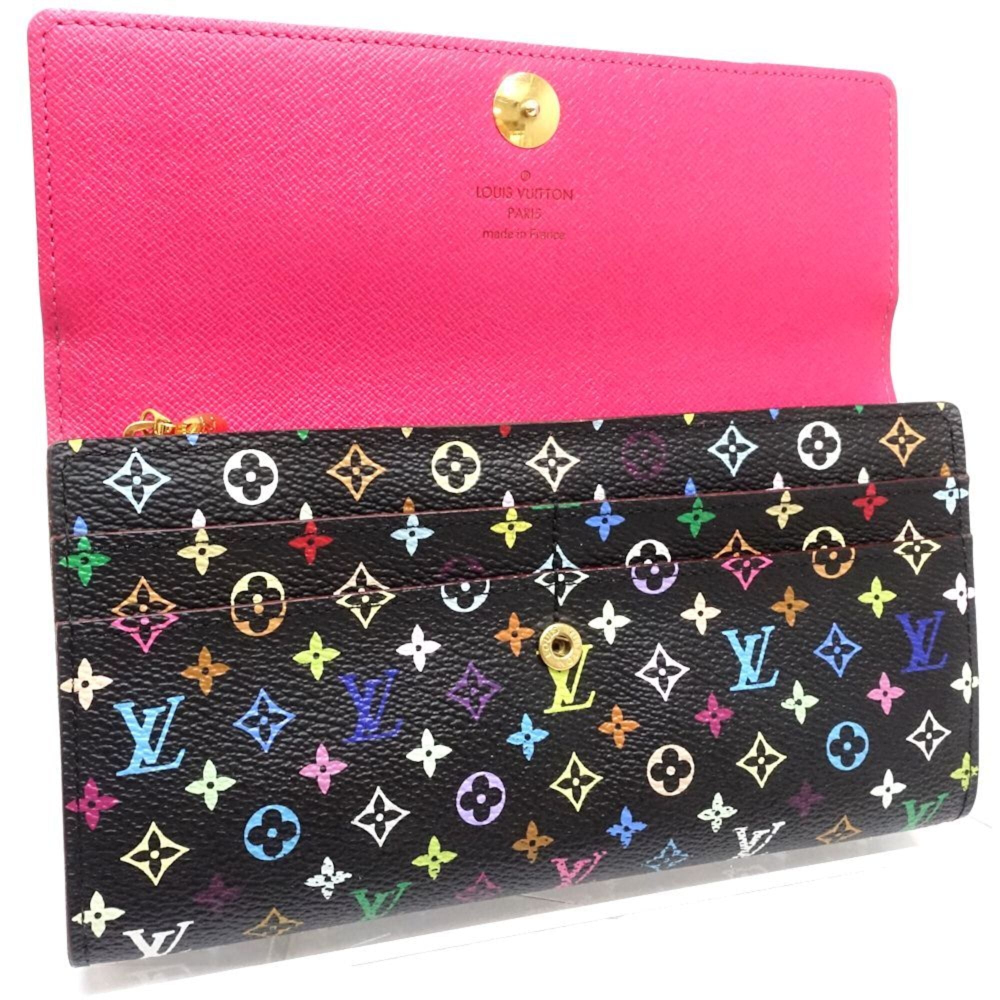 Louis Vuitton Multi-Color Noir Monogram Multicolore Long Wallet (Bi-Fold) (Pre-Owned)