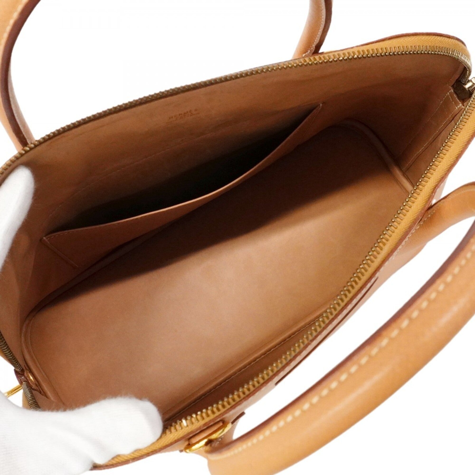 Hermes Natural Sable Courchevel Leather Handbag (Pre-Owned)