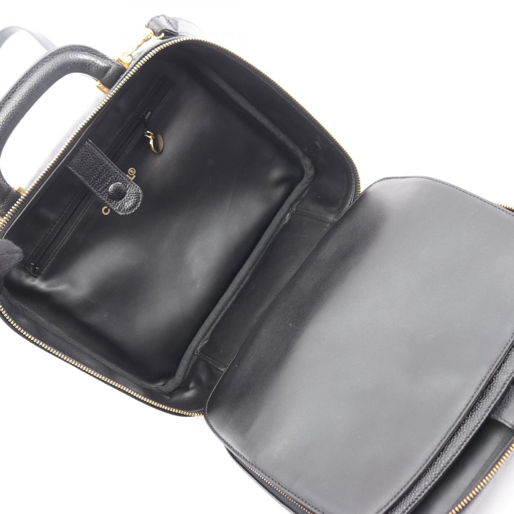 Chanel Black Leather Handbag (Pre-Owned)
