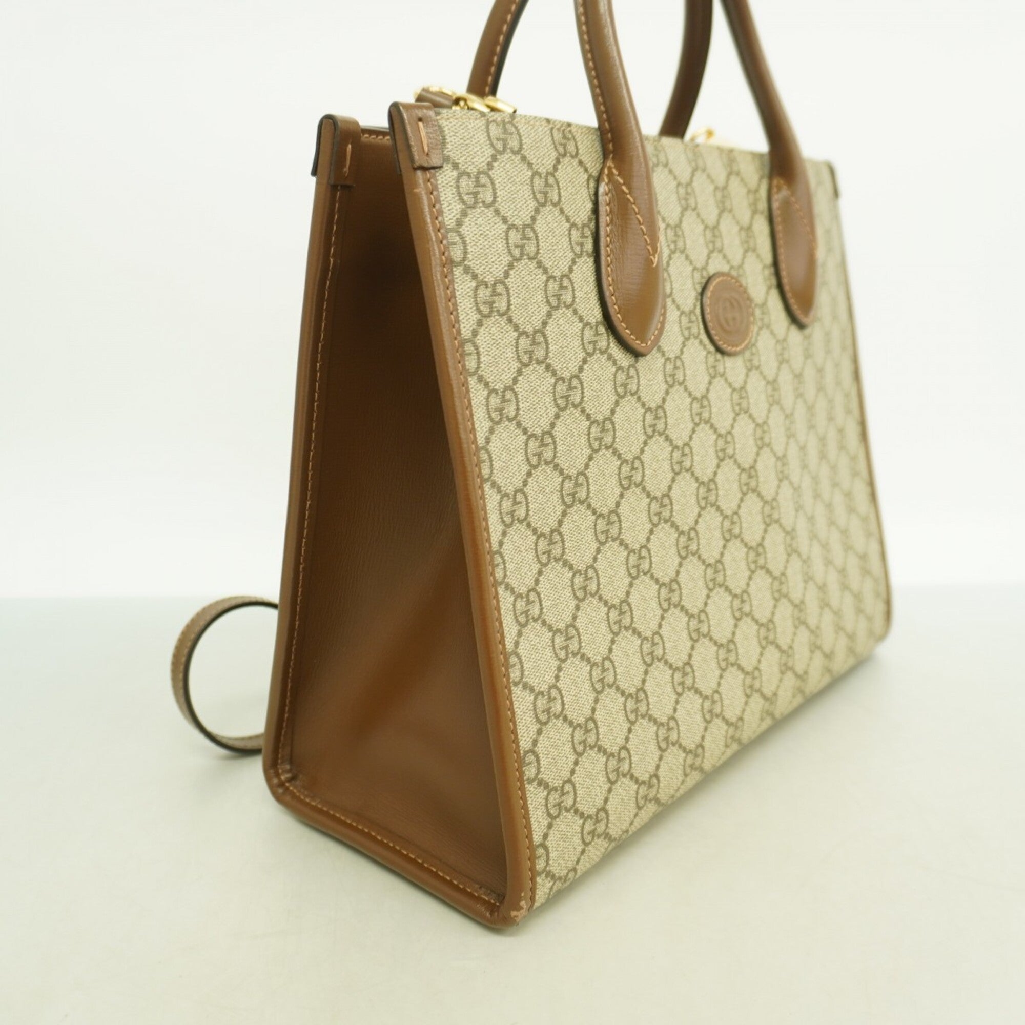 Gucci Brown Pvc Tote Bag (Pre-Owned)