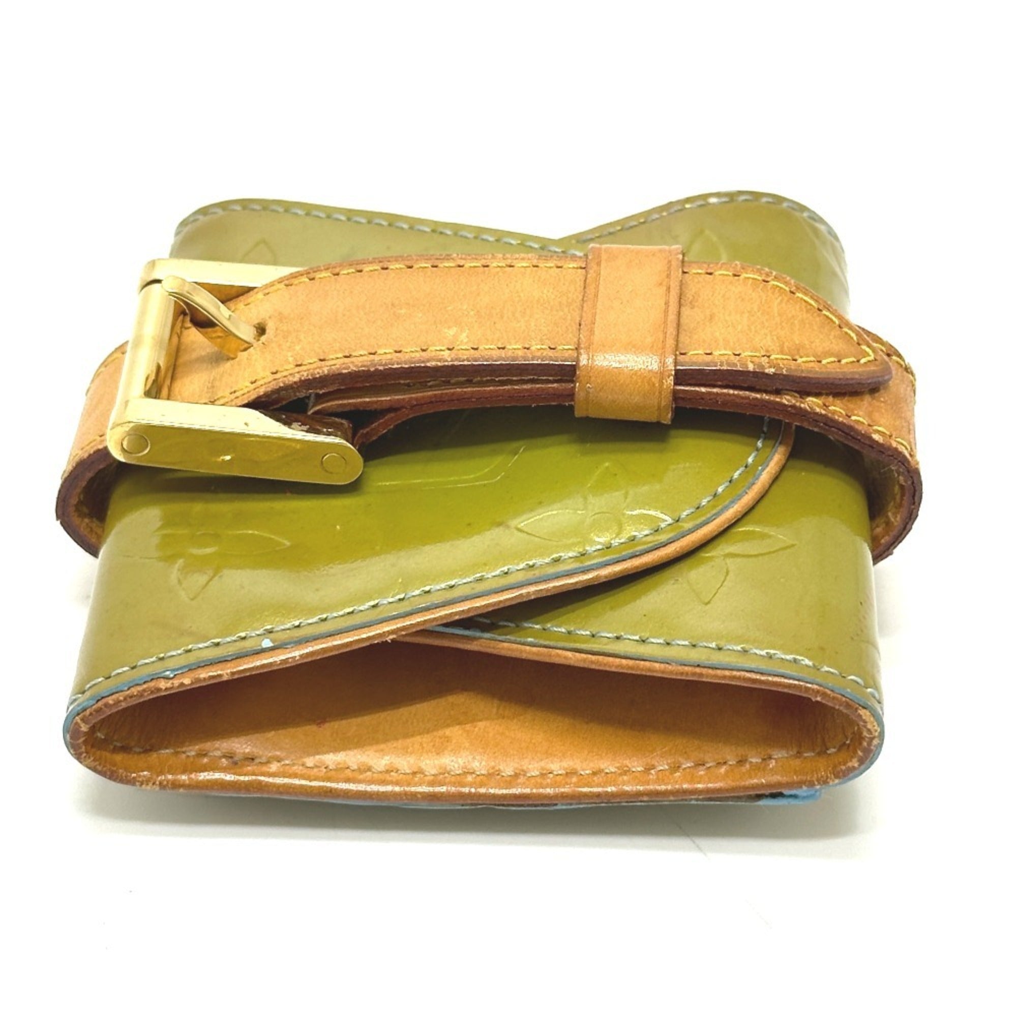 Louis Vuitton Green Monogram Vernis Coin Purse/Coin Case (Pre-Owned)