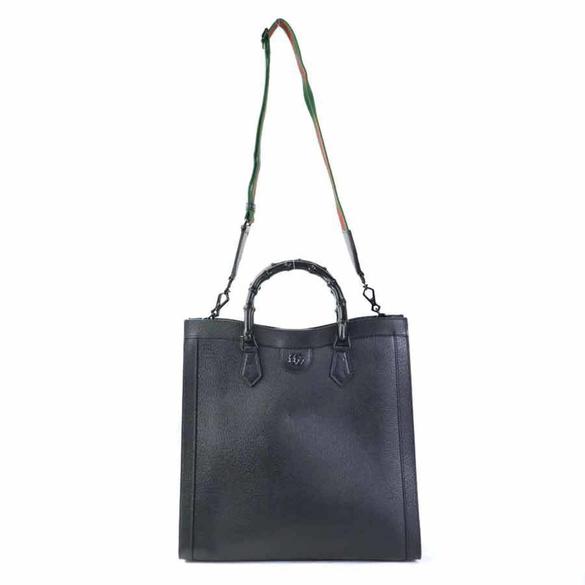 Gucci Black Leather Handbag Shoulder Bag (Pre-Owned)