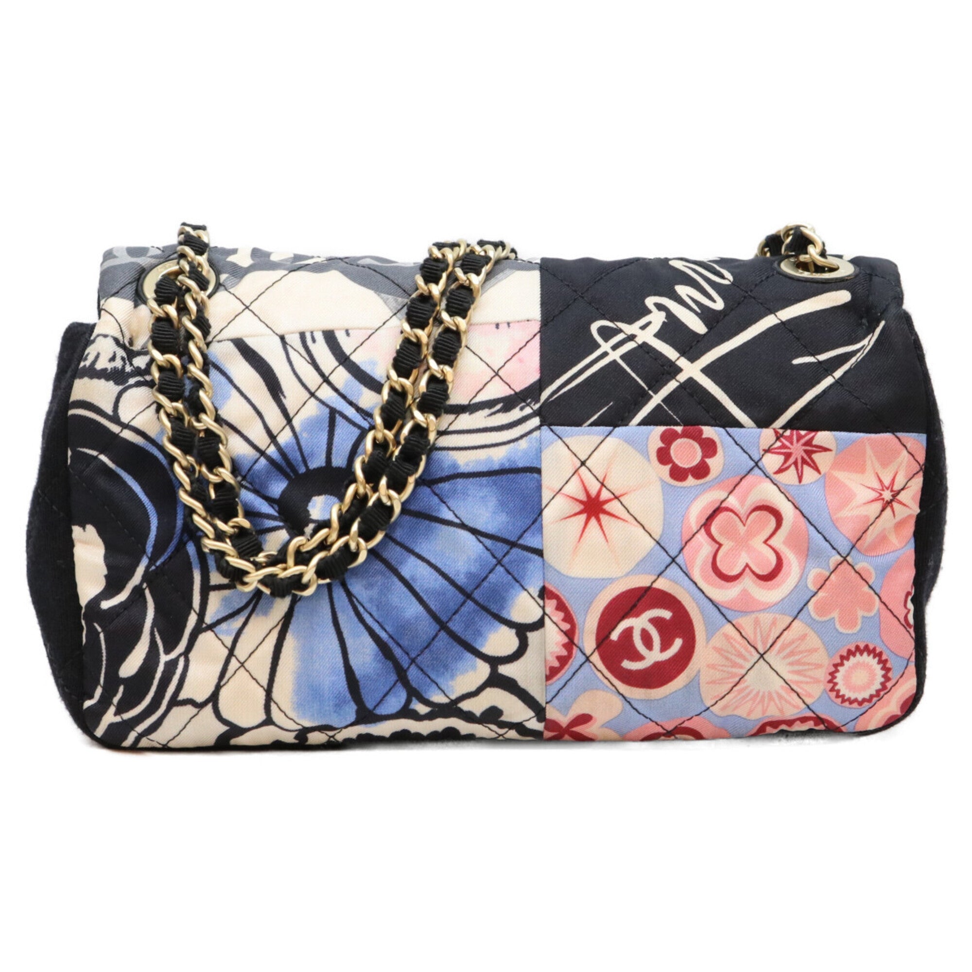 Chanel Multi-Color Cotton Shoulder Bag (Pre-Owned)
