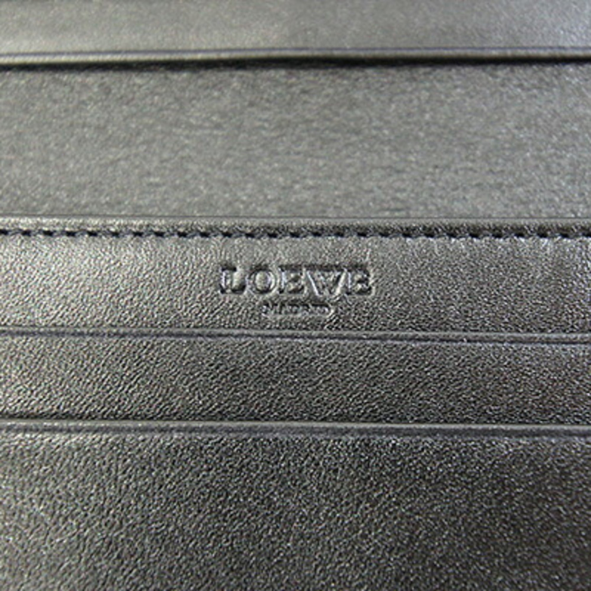 Loewe Metallic Green Leather Long Wallet (Bi-Fold) (Pre-Owned)