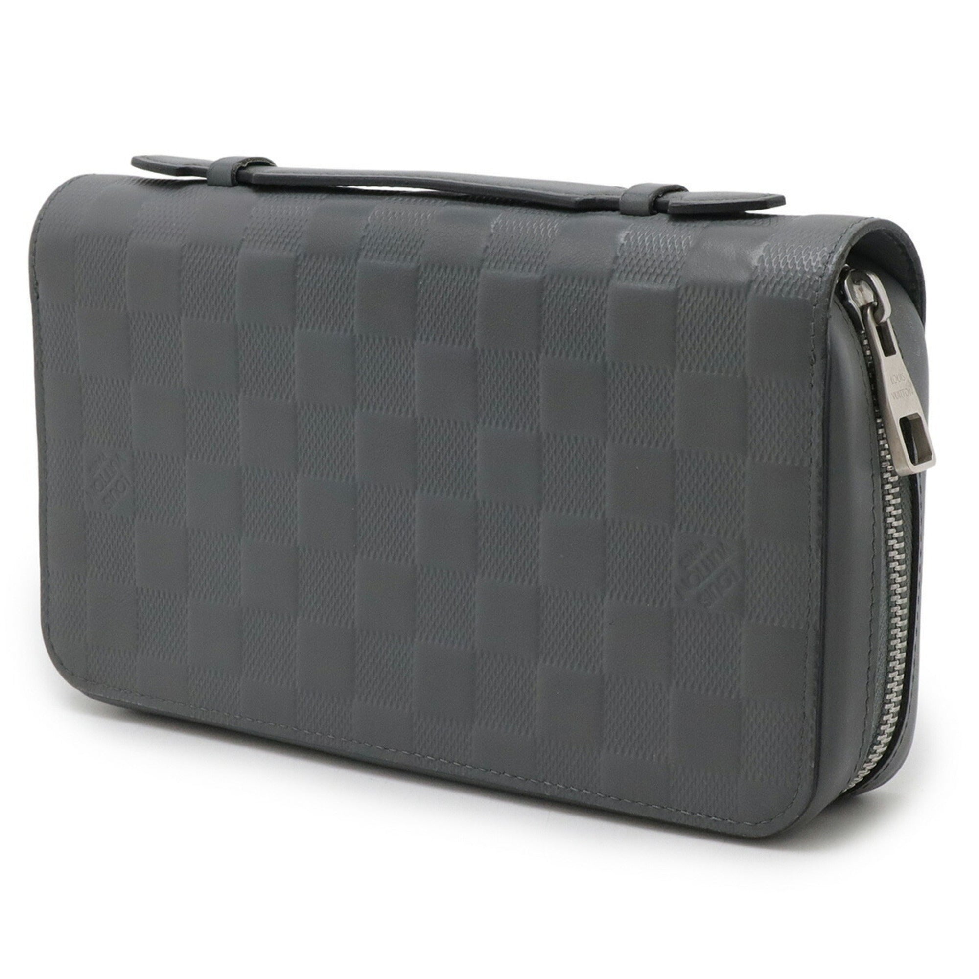 Louis Vuitton Damier Infini Gray Damier Infini Long Wallet (Bi-Fold) (Pre-Owned)