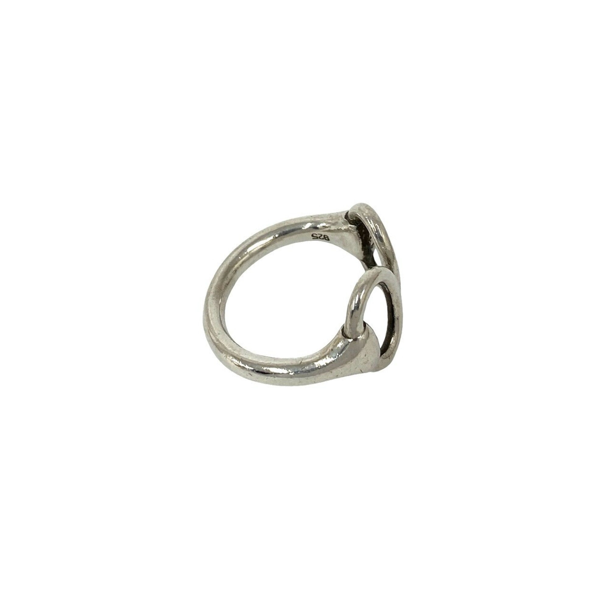 Hermes Silver Silver 925 Band Ring (Pre-Owned)