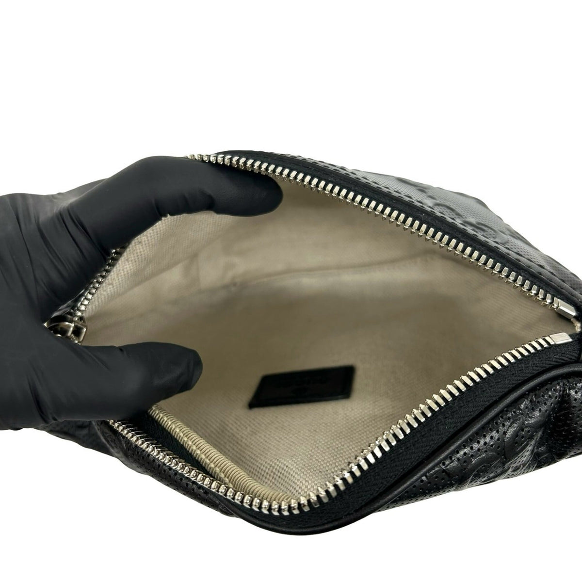 Gucci Black Leather Pouch Shoulder Bag Sling Bag (Pre-Owned)