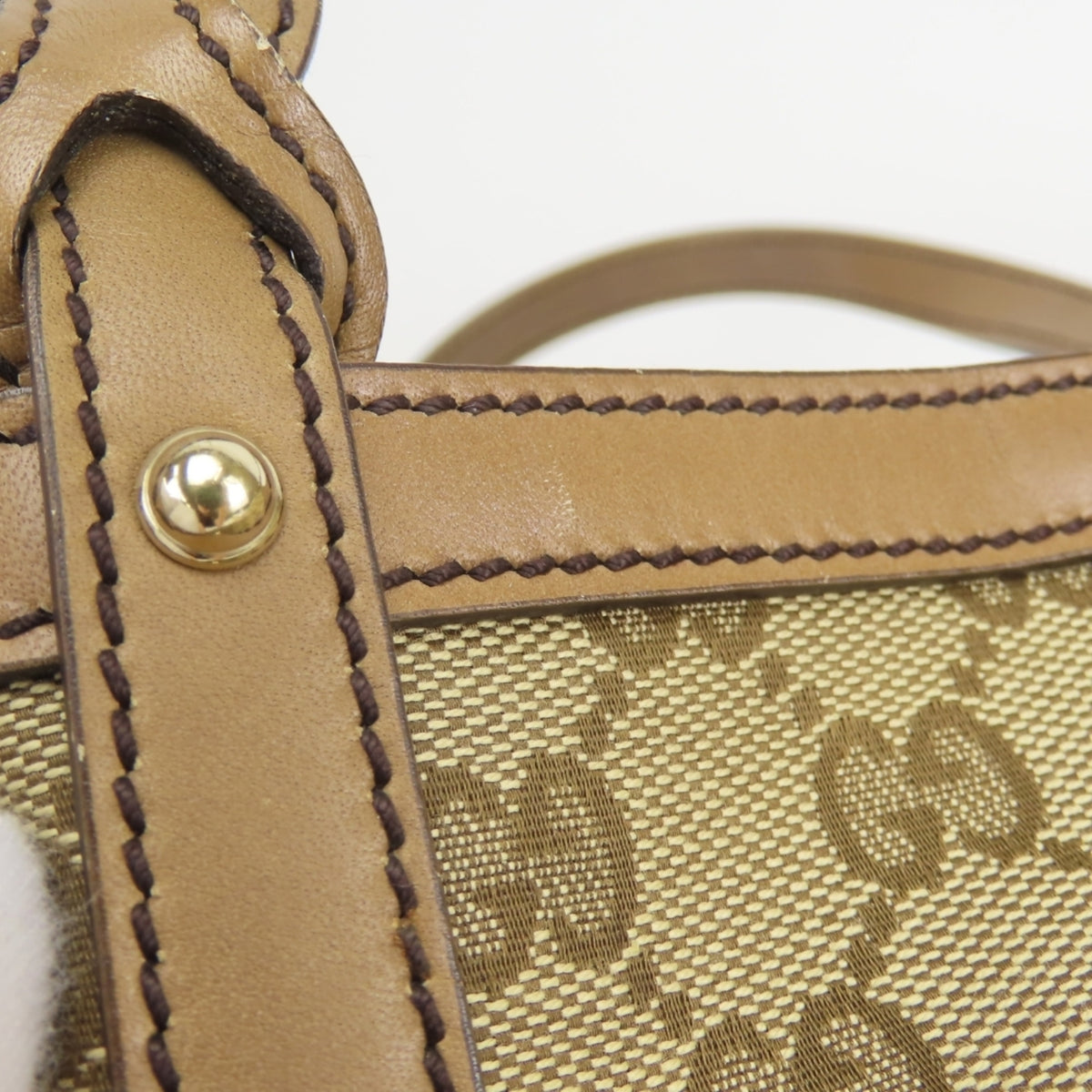 Gucci Brown Gg Canvas Pouch Tote Bag (Pre-Owned)