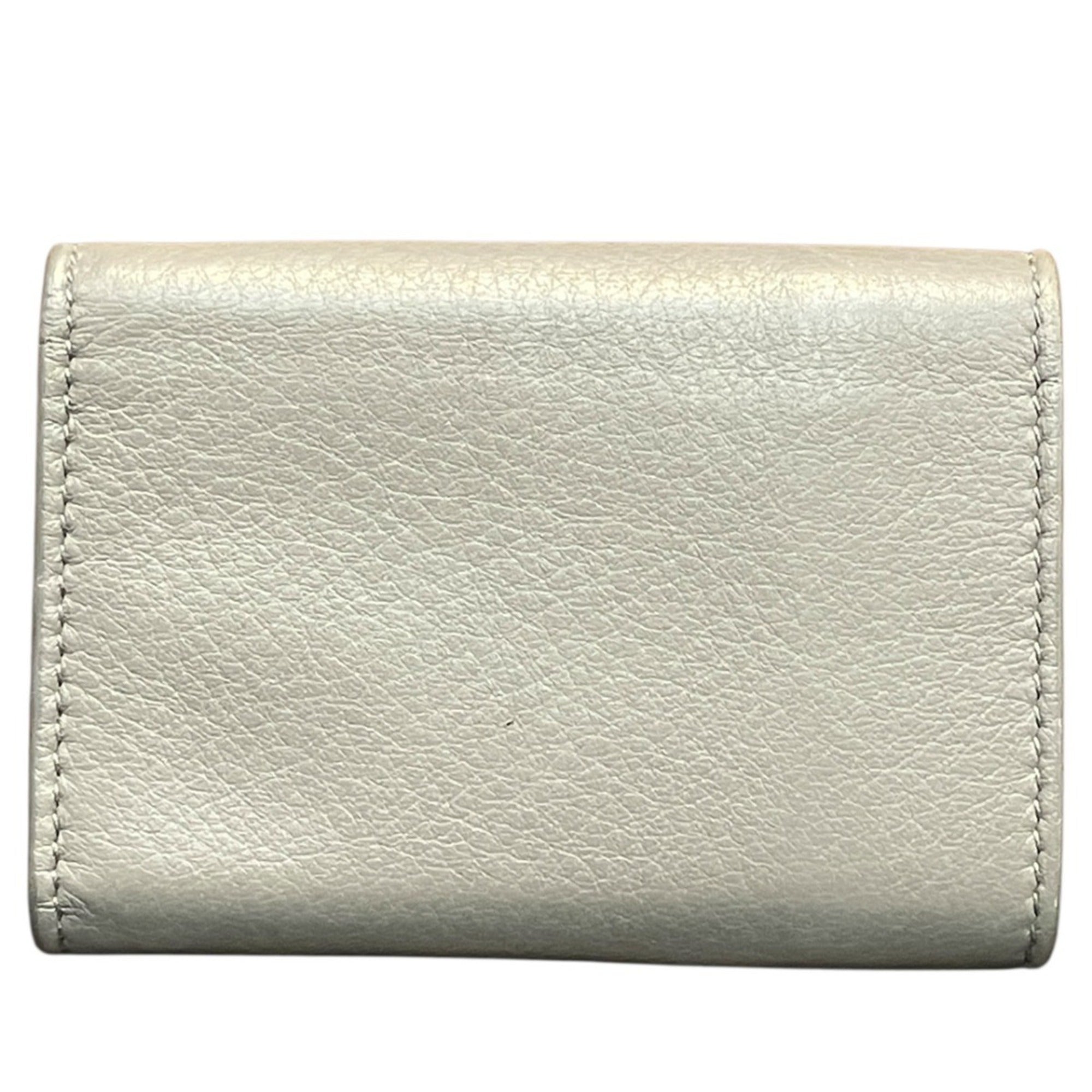 Balenciaga Gray Leather Wallet (Tri-Fold) (Pre-Owned)