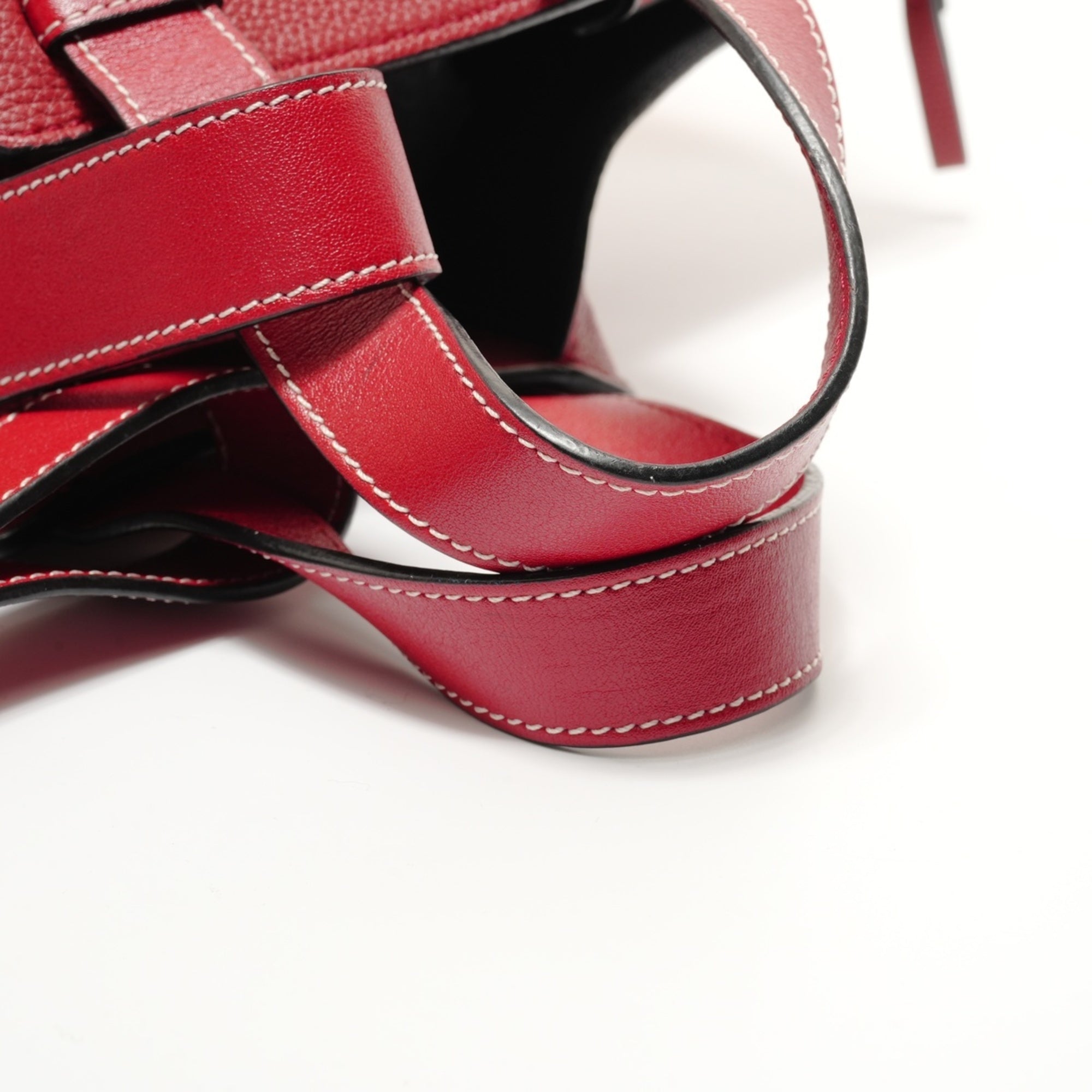 Loewe Hammock Red Color Leather Handbag (Pre-Owned)