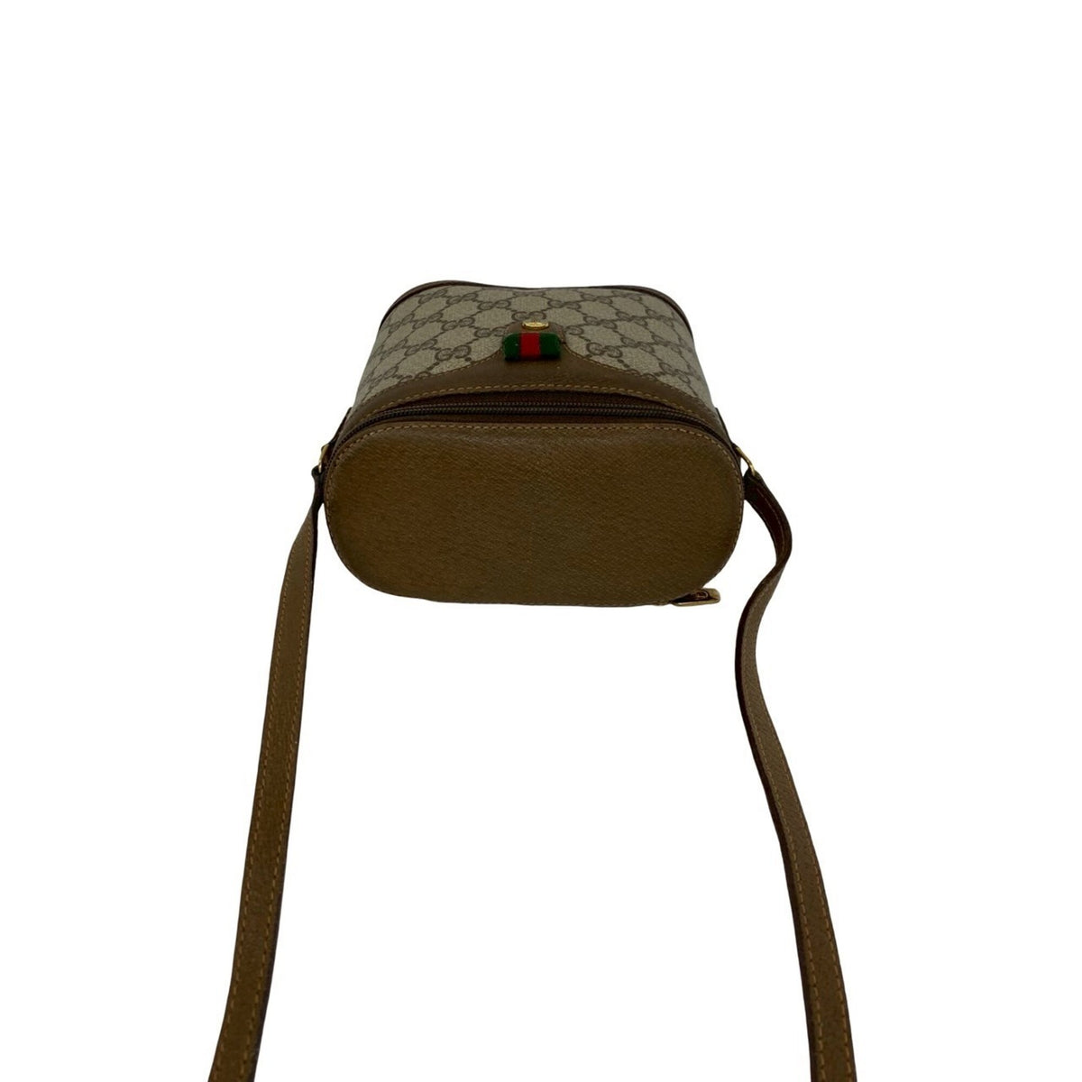 Gucci Brown Green Red Color Leather Pvc Pochette Shoulder Bag (Pre-Owned)