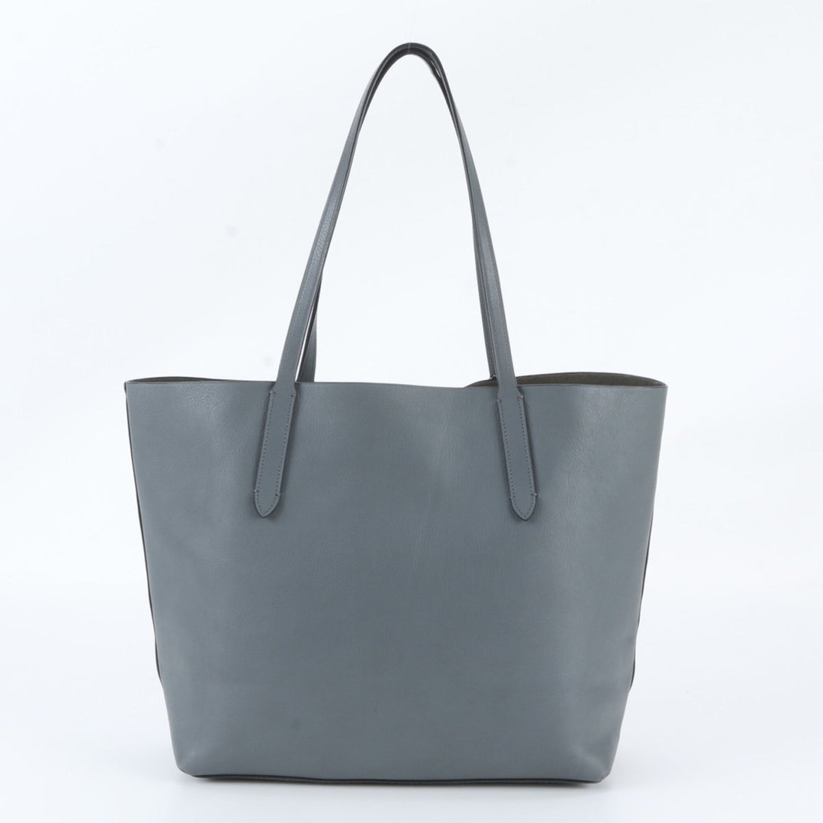 Coach Gray Leather Shoulder Bag Tote Bag (Pre-Owned)