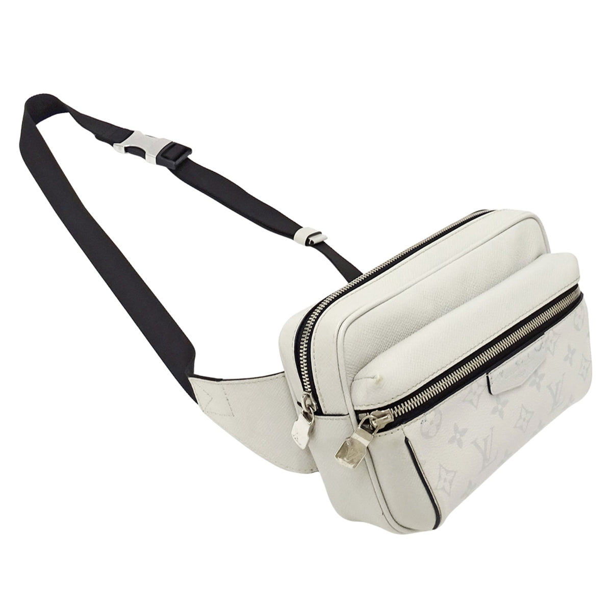 Louis Vuitton White Taigarama Handbag Sling Bag (Pre-Owned)