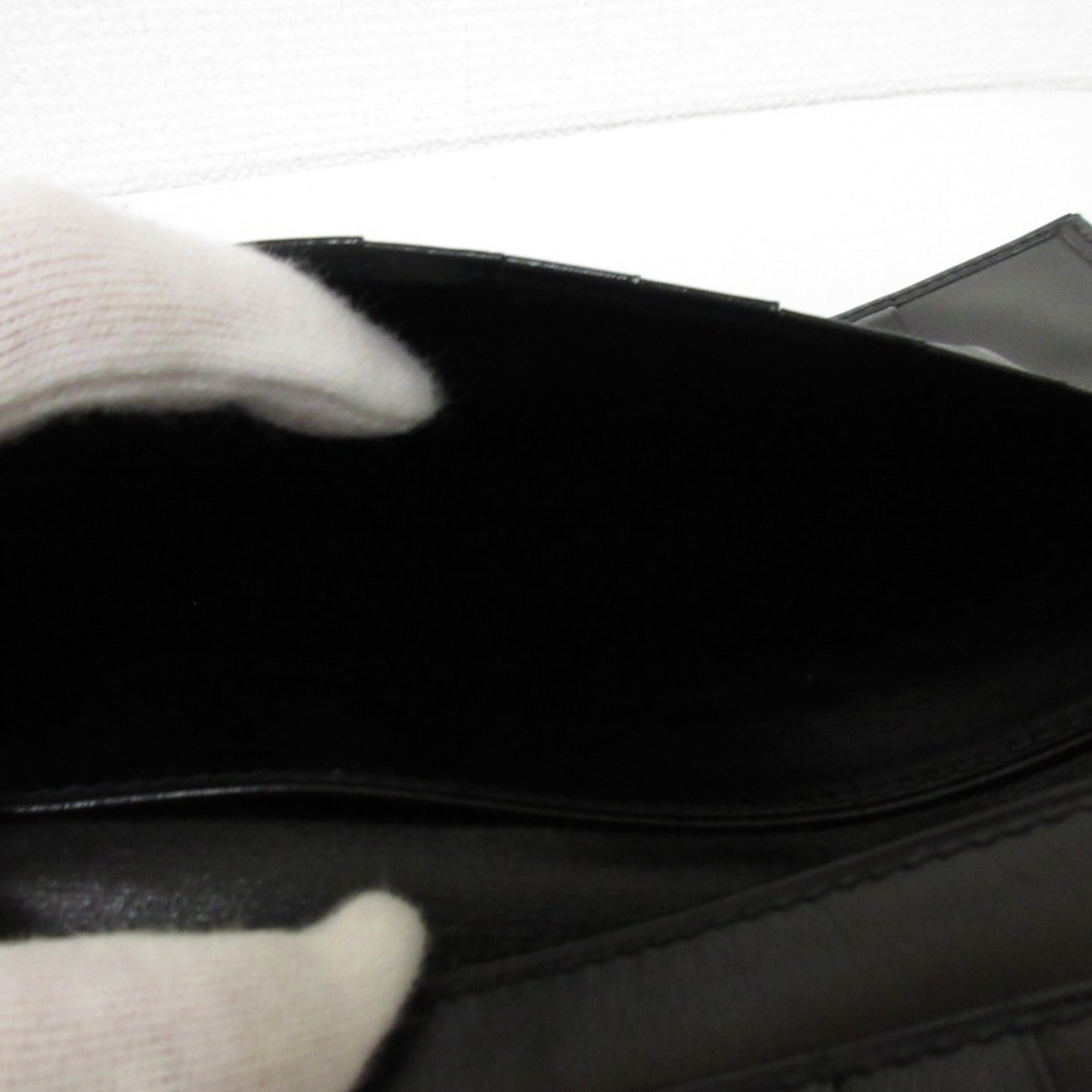 Cartier Black Leather Long Wallet (Bi-Fold) (Pre-Owned)