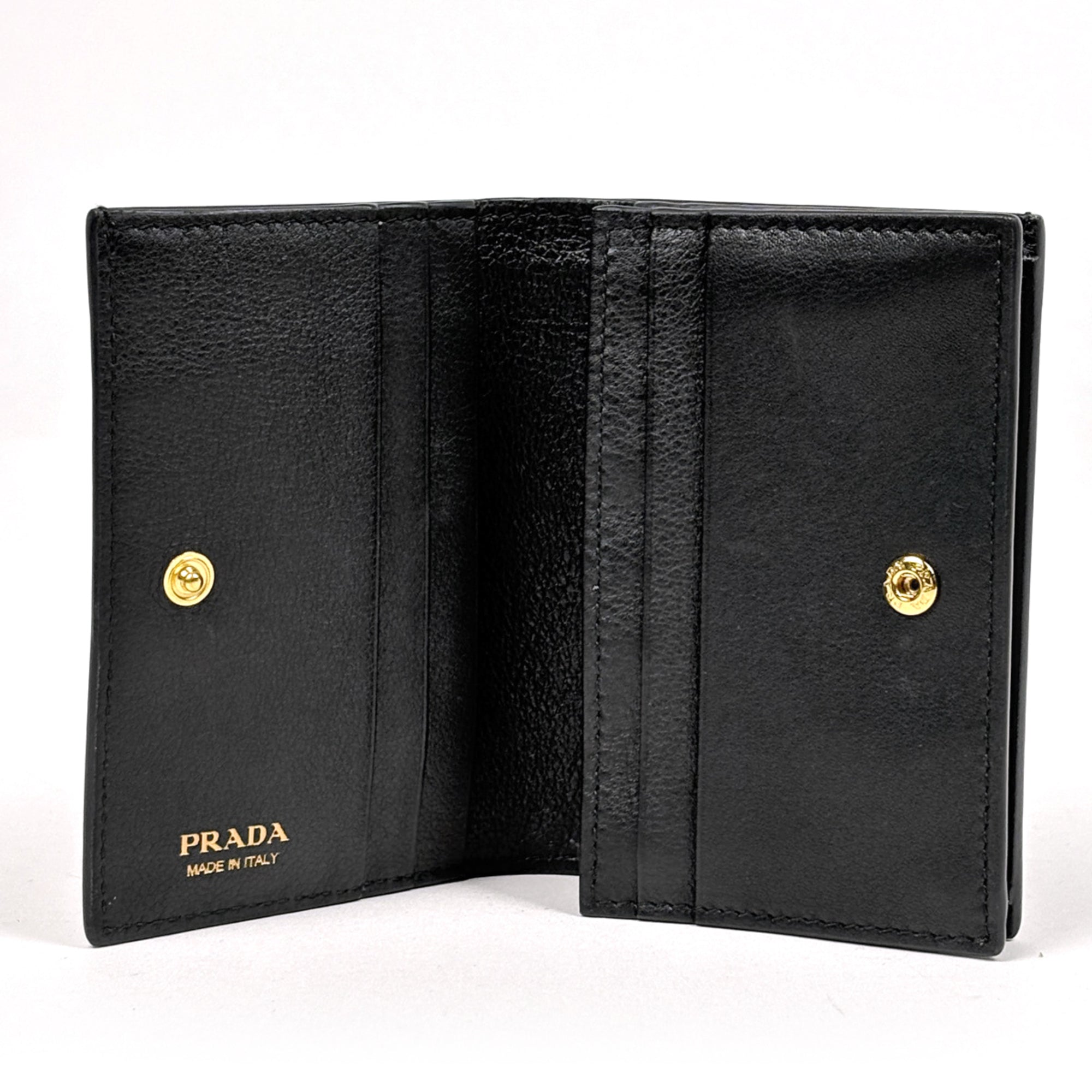 Prada Black Leather Wallet (Bi-Fold) (Pre-Owned)