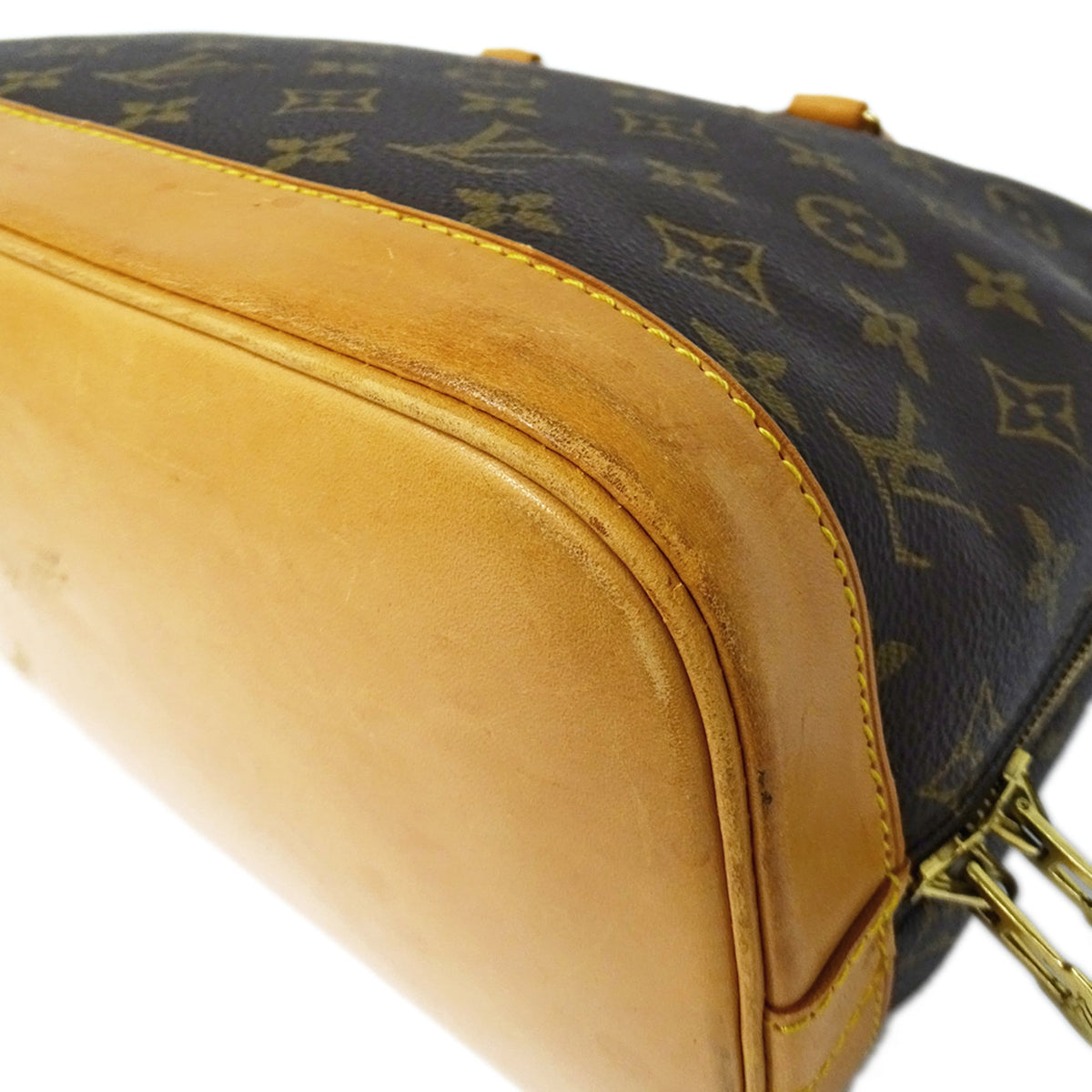 Louis Vuitton Brown Galle Monogram White Monogram Handbag (Pre-Owned)
