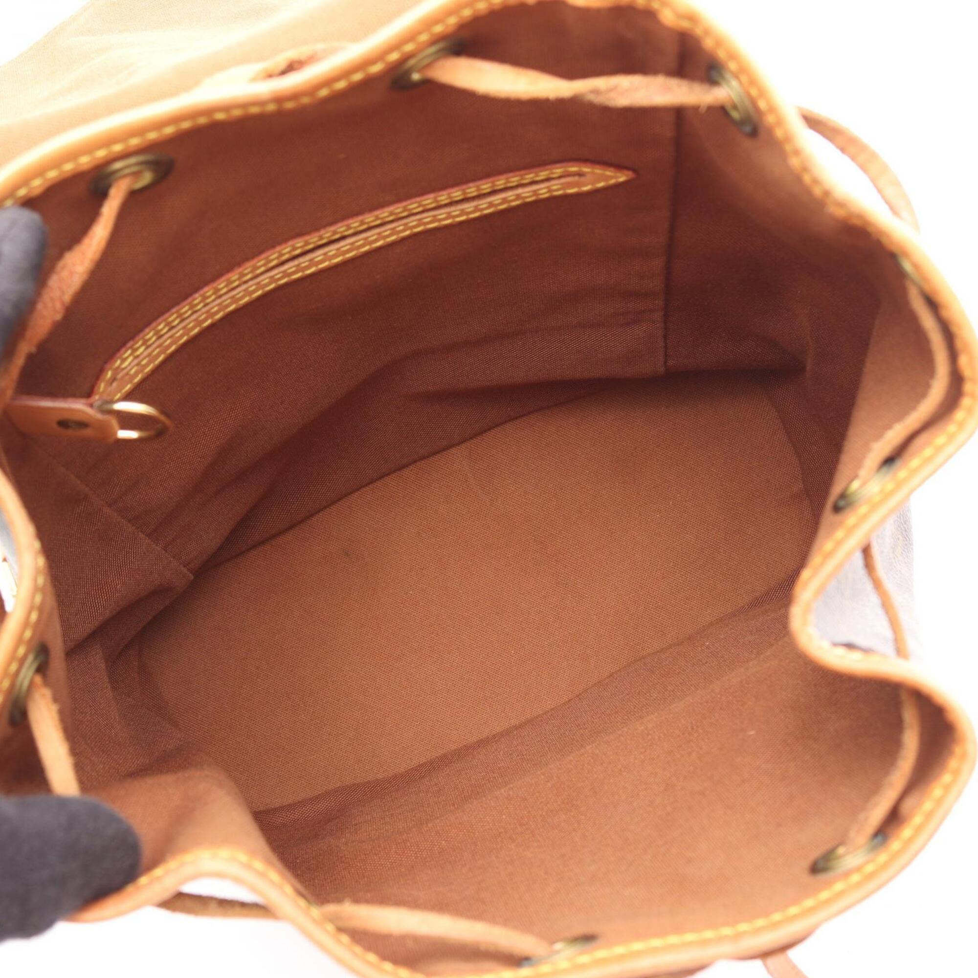 Louis Vuitton Brown Coated Canvas Pvc Monogram Leather Backpack Handbag (Pre-Owned)