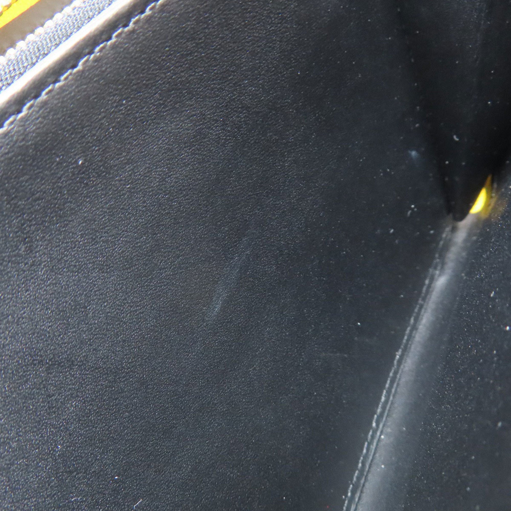 Louis Vuitton Black Yellow Vernis Long Wallet (Bi-Fold) (Pre-Owned)