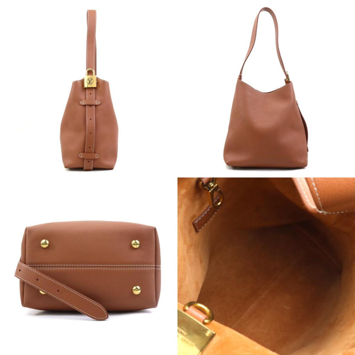 Louis Vuitton Cognac Leather Shoulder Bag (Pre-Owned)
