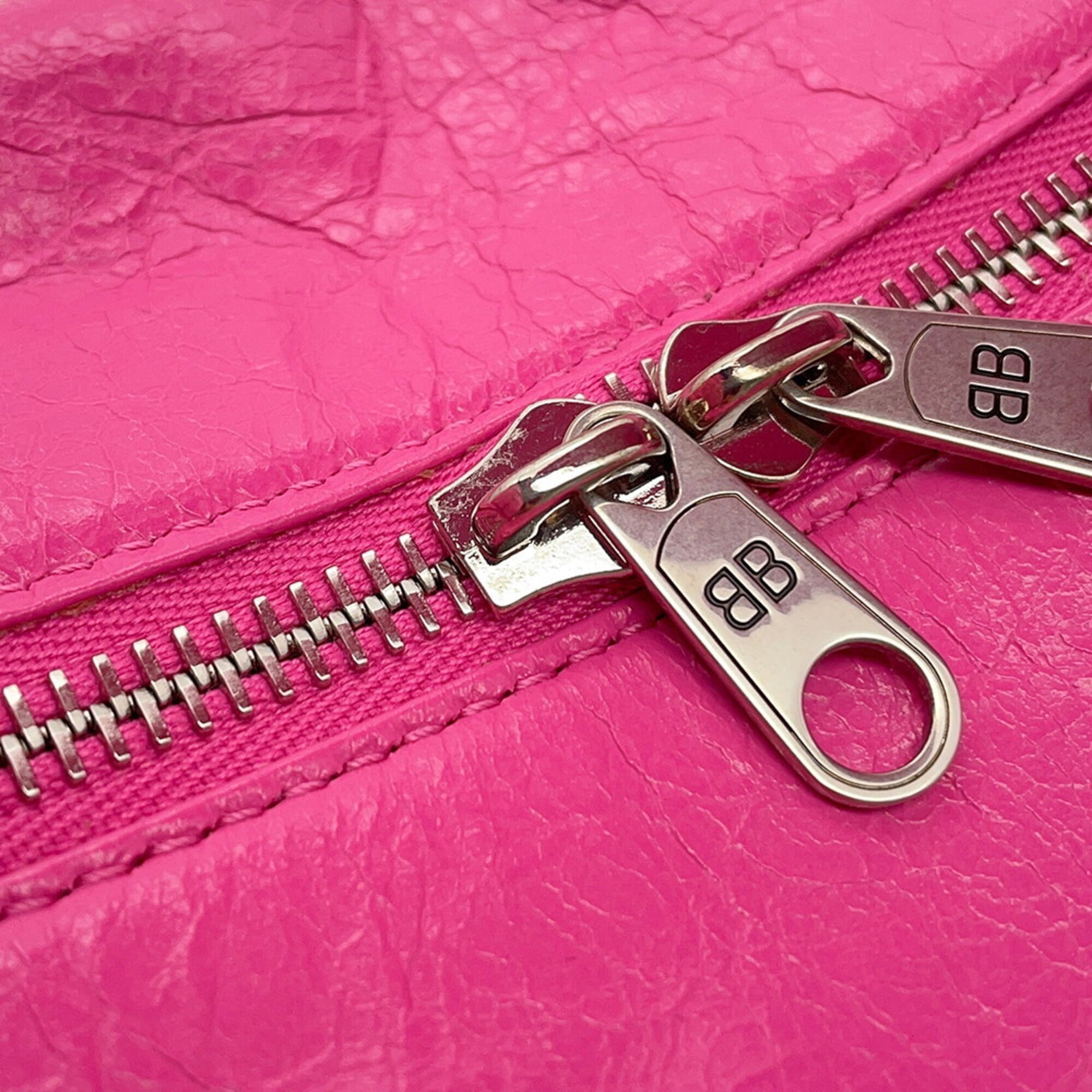 Balenciaga Pink Leather Handbag Shoulder Bag (Pre-Owned)