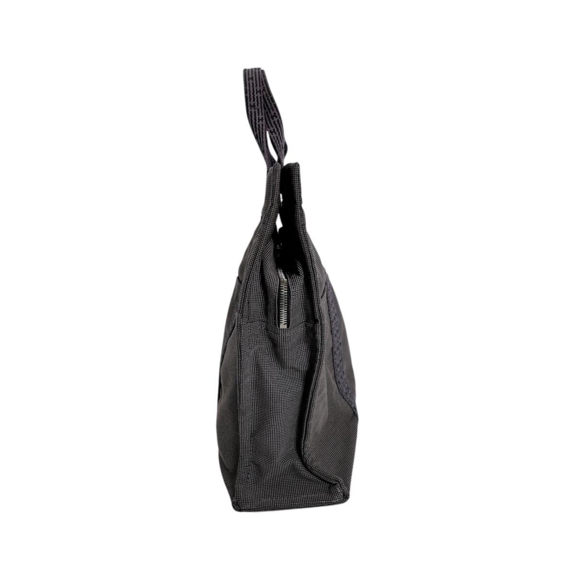 Hermes Her Line Gray Nylon Polyester Handbag Tote Bag (Pre-Owned)