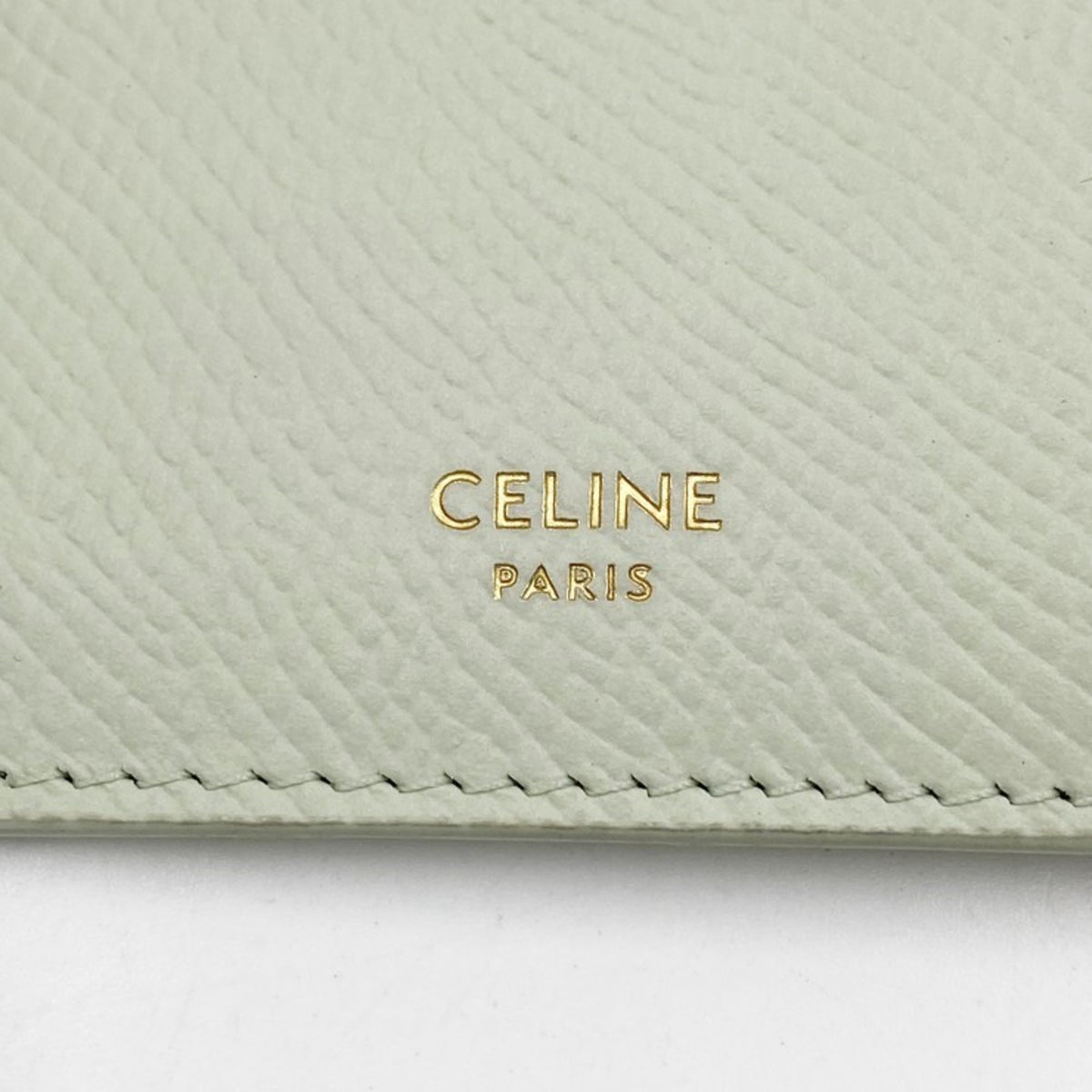 Celine Green Light Green Leather Coin Purse/Coin Case (Pre-Owned)