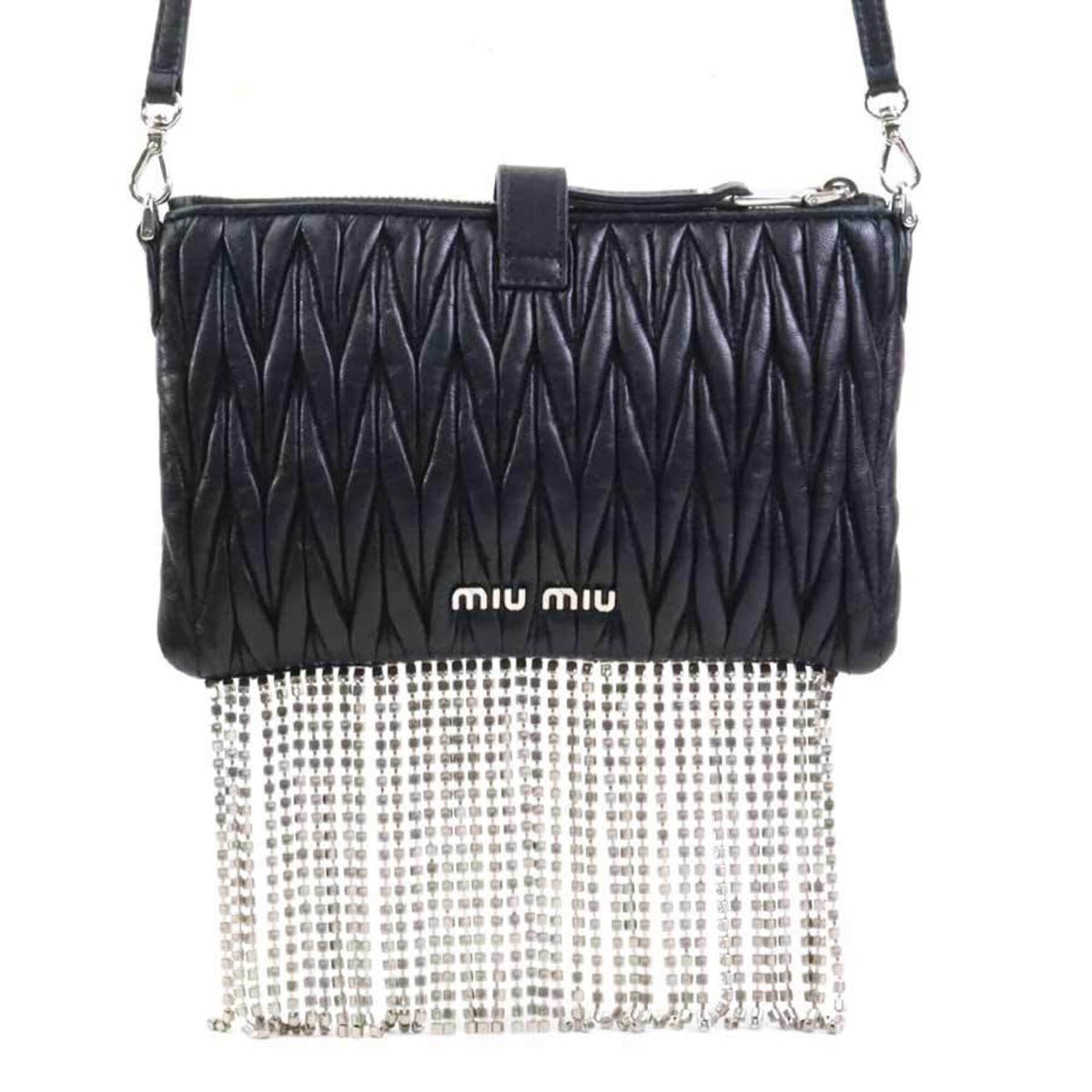 Miu Miu Black Leather Shoulder Bag (Pre-Owned)