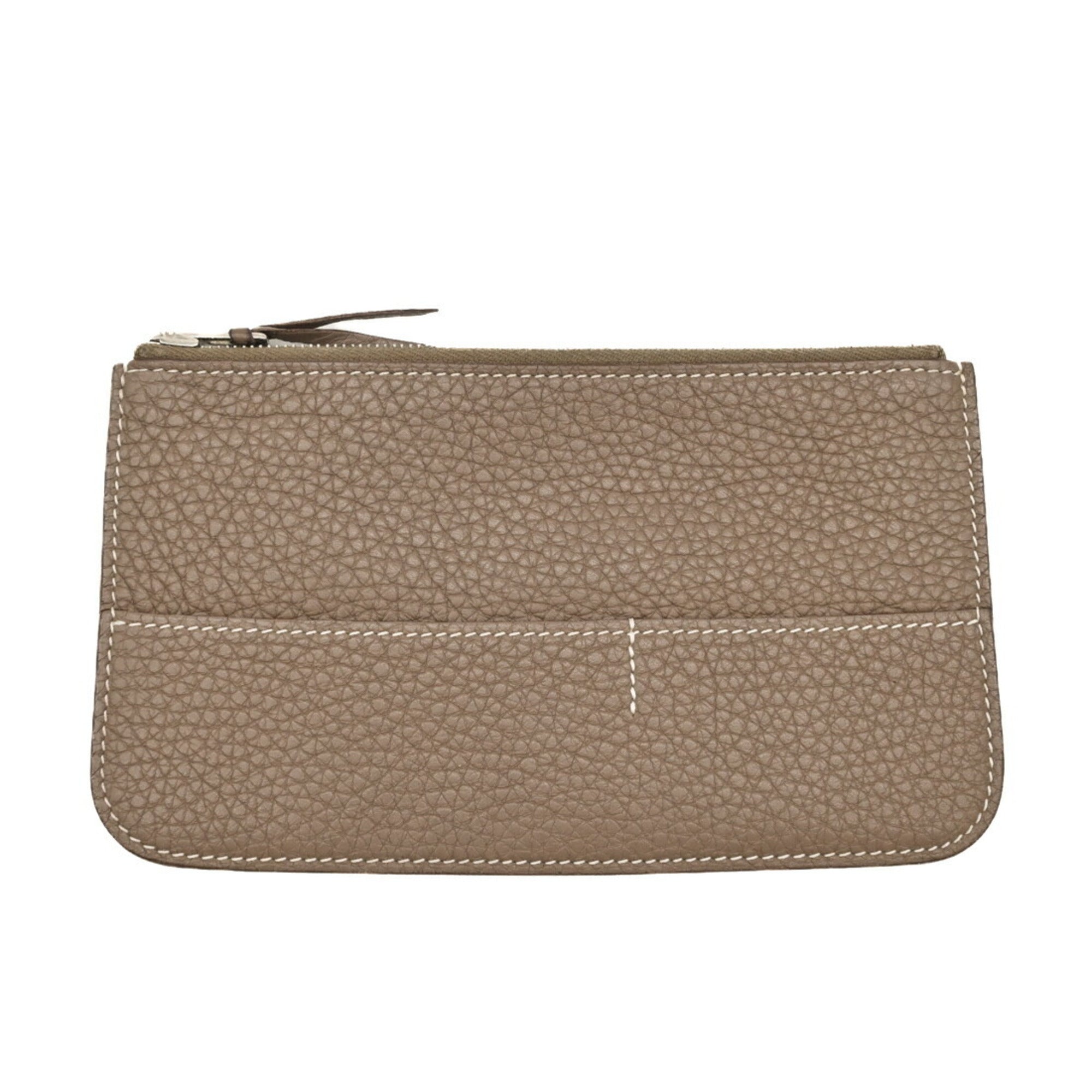 Hermes Dogon Duo Etoupe Gray Grayish Togo Leather Long Wallet (Bi-Fold) (Pre-Owned)