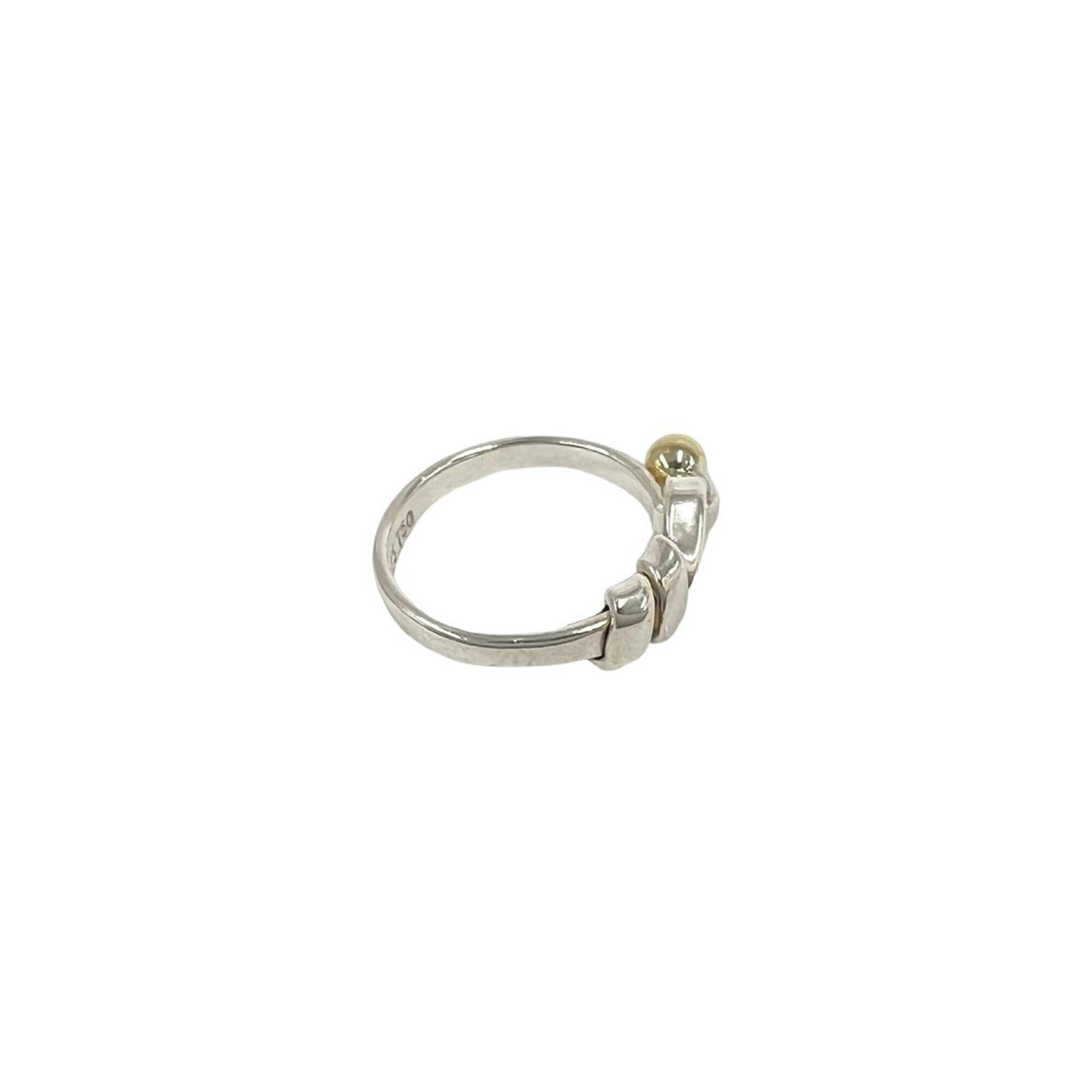 Tiffany Silver Yellow Gold (18K) Silver 925 Band Ring (Pre-Owned)