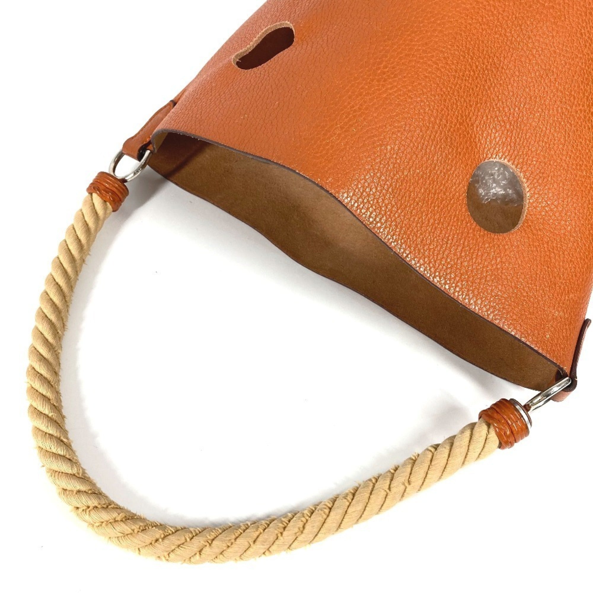 Hermes Orange Taurillon Clemence Leather Handbag Shoulder Bag (Pre-Owned)
