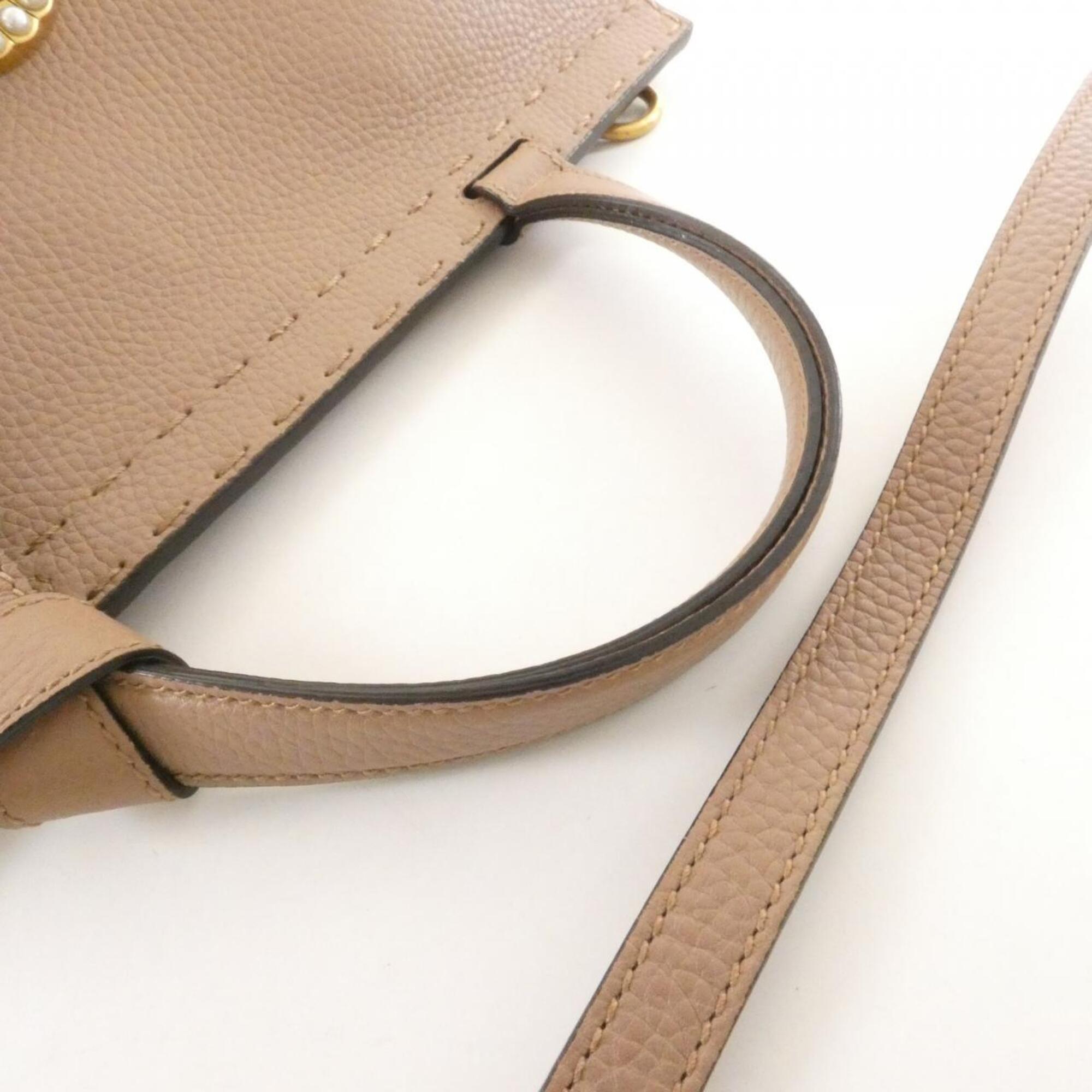 Gucci Beige Leather Handbag (Pre-Owned)