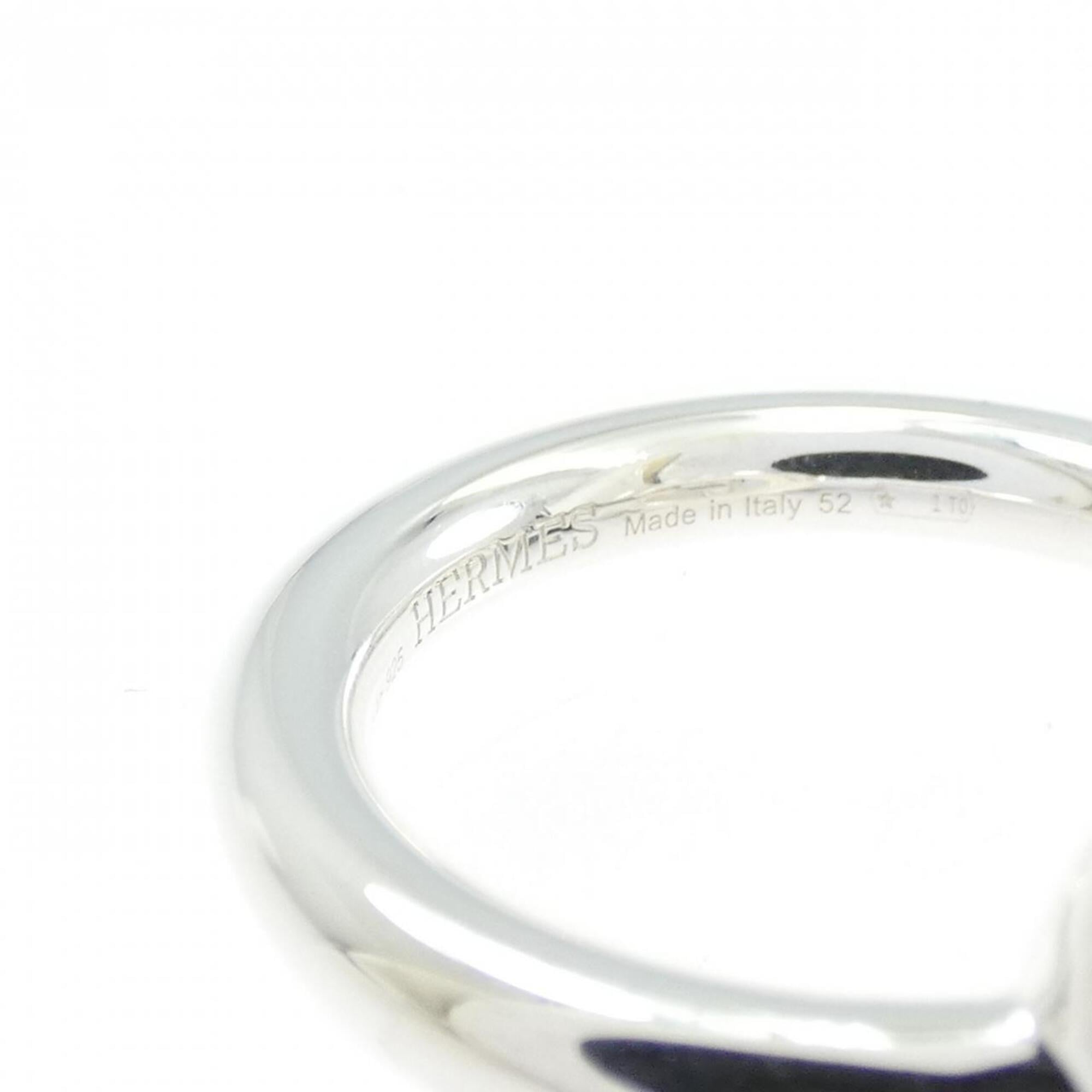 Hermes Silver 925 Band Ring (Pre-Owned)